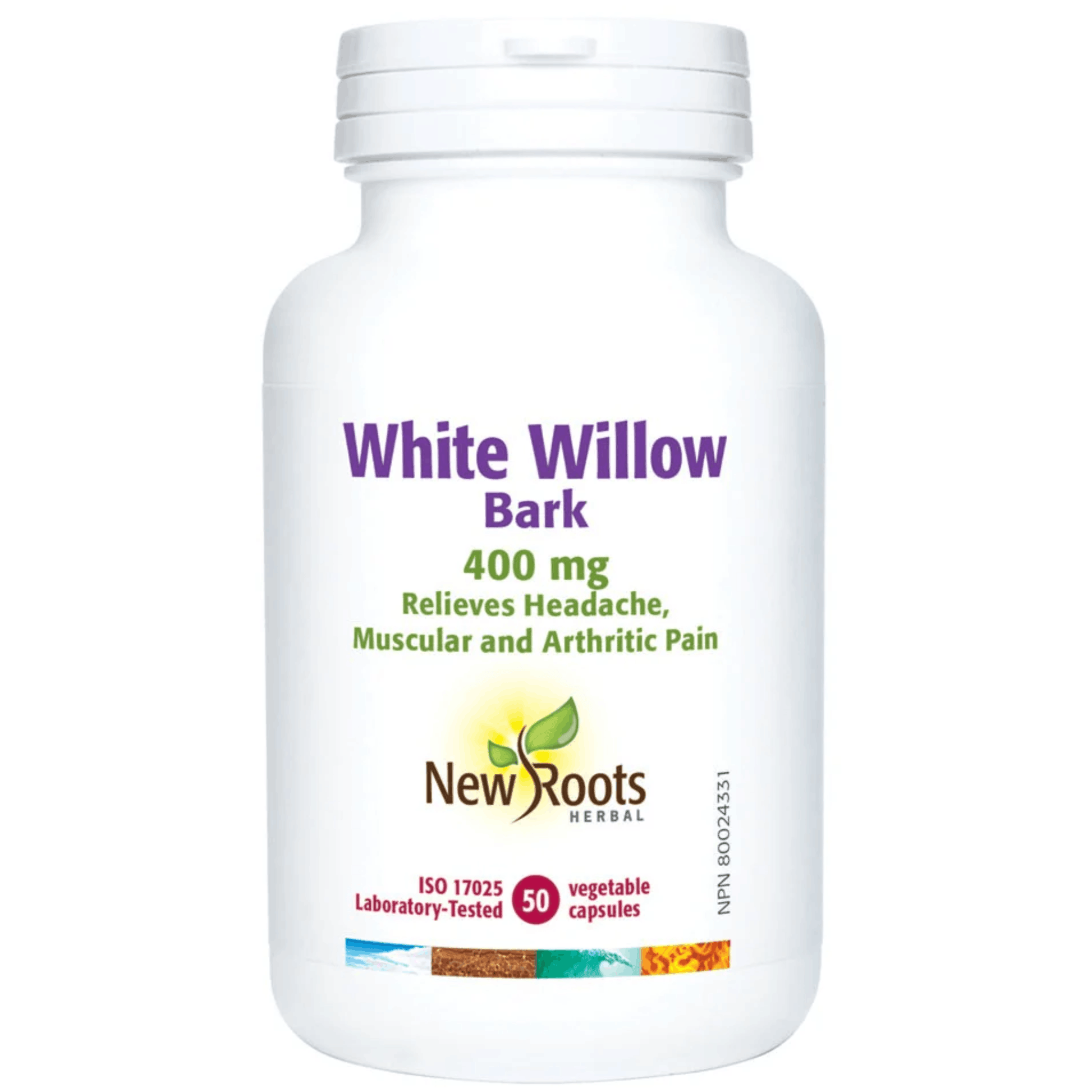 50 Vegetable Capsules | New Rotos White Willow Bark
