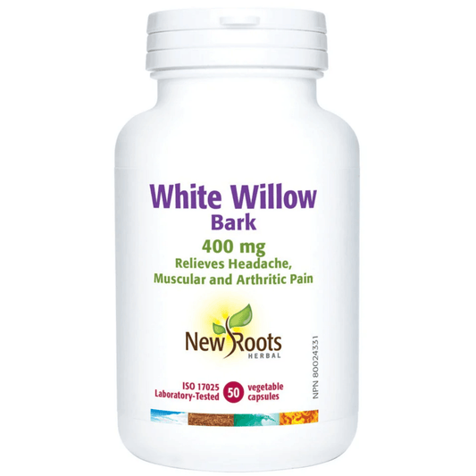 50 Vegetable Capsules | New Rotos White Willow Bark