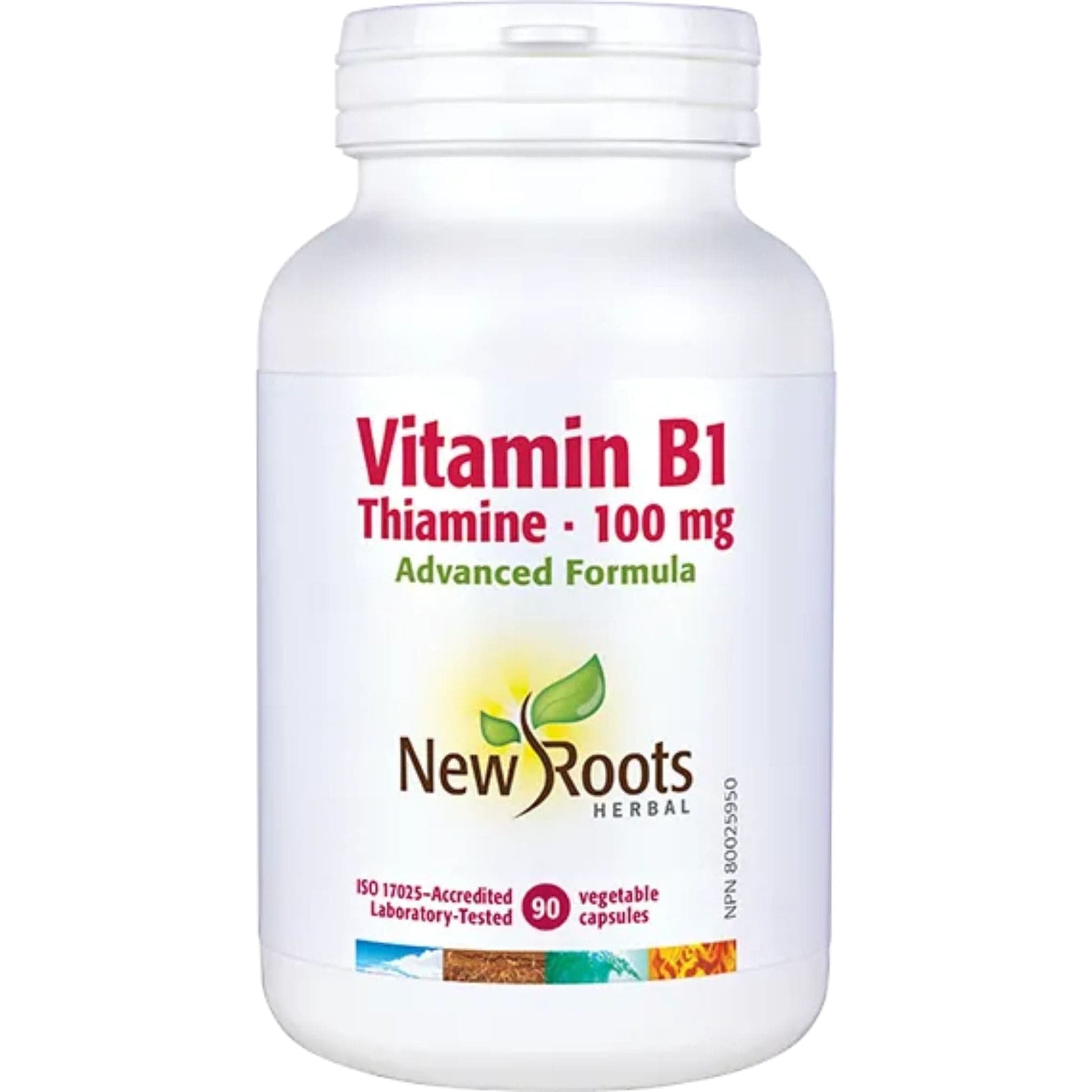 90 Vegetable Capsules | New Roots Vitamin B1 Thiamine 100mg Advanced Formula