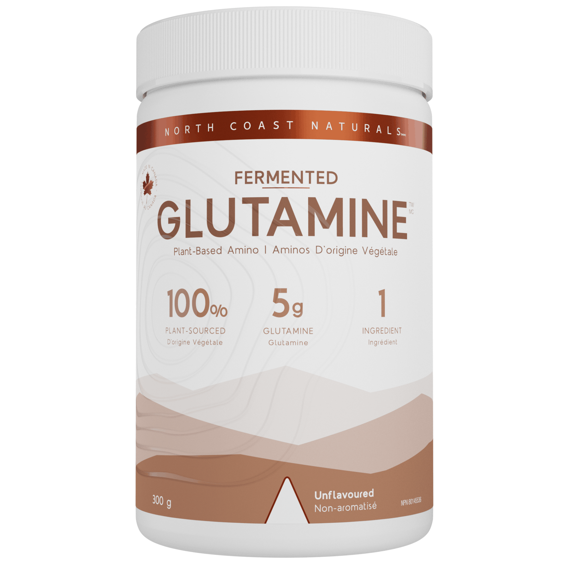 300g Unflavoured | North Coast Naturals Germented Glutamine Powder