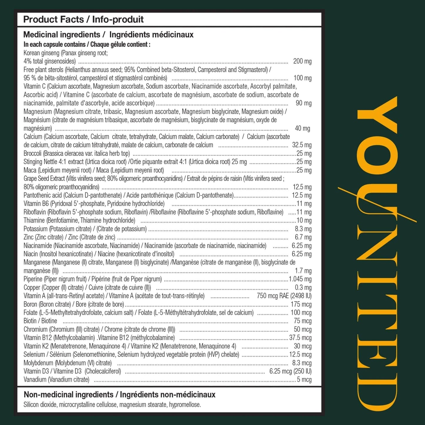 120 Vegetable Capsules | Younited Wellness Active Men's Multi