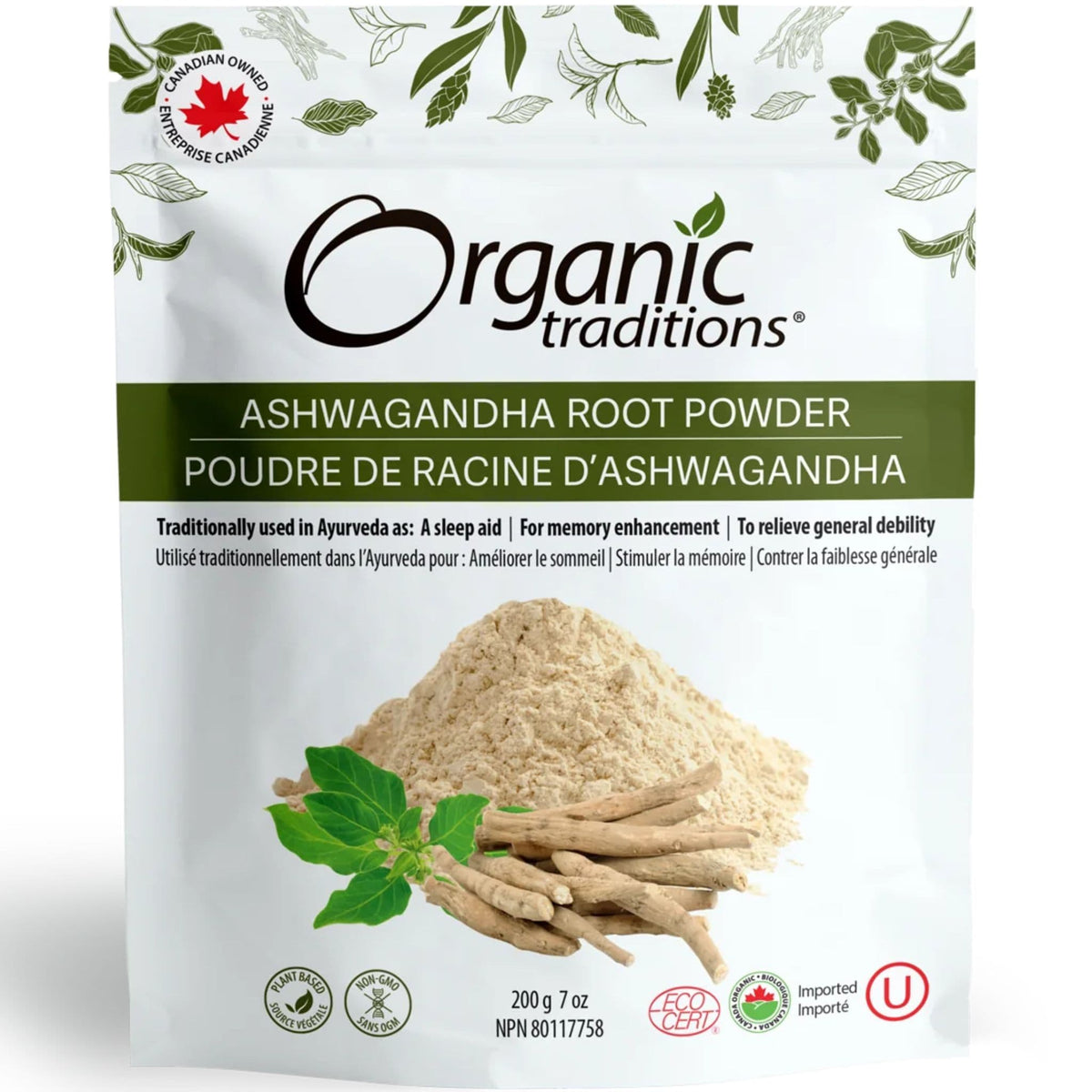 Organic Traditions Ashwagandha Root Powder, 200g