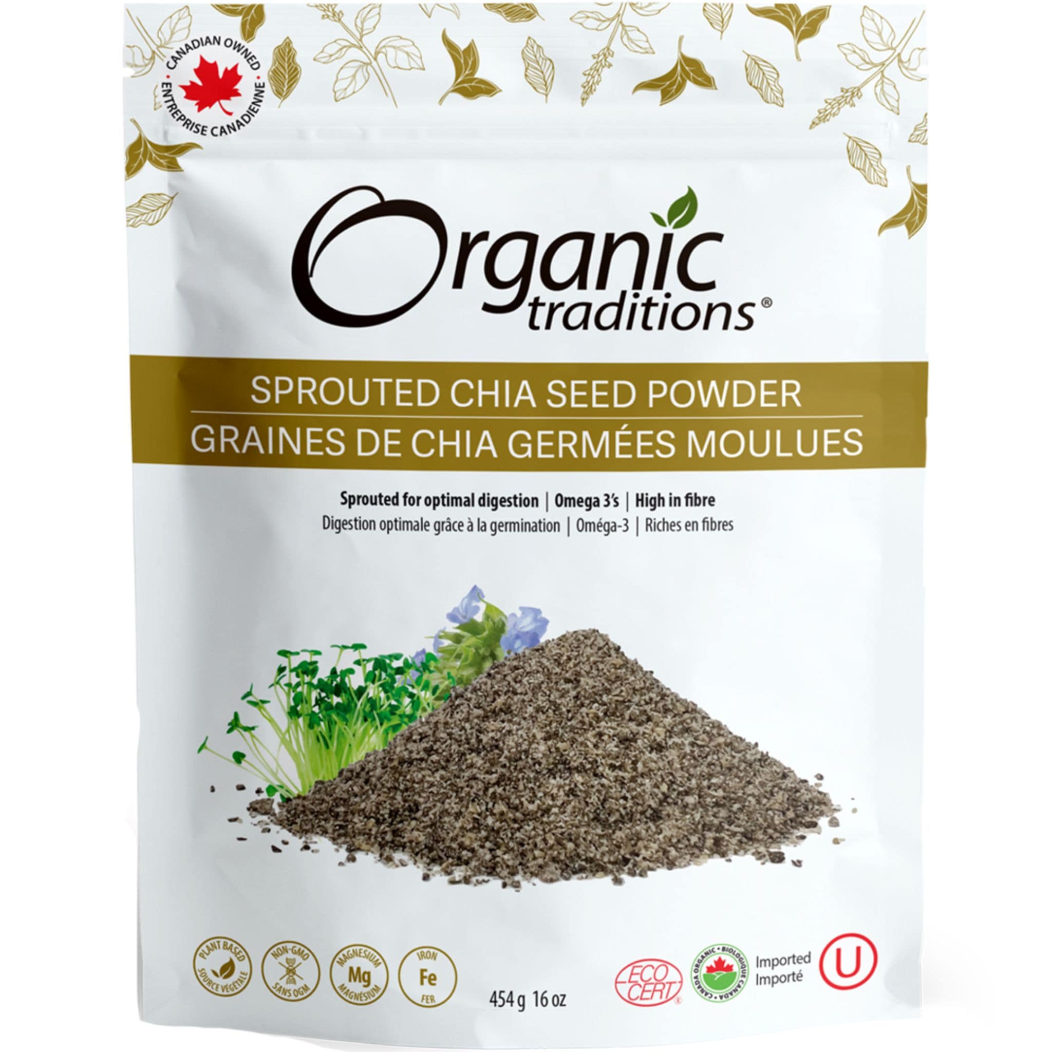Organic Traditions Sprouted Chia Seed Powder