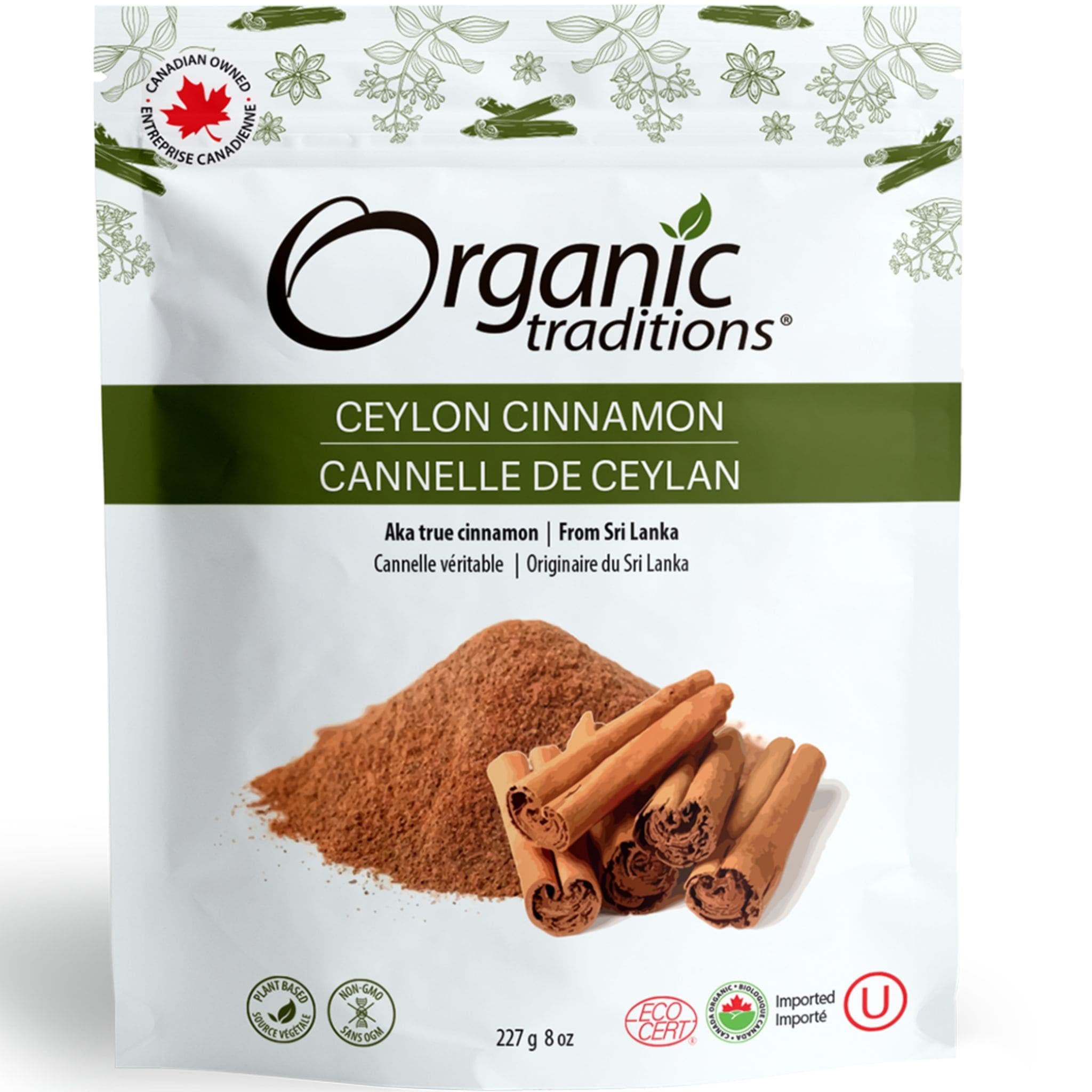 Organic Traditions Ceylon Cinnamon, From Sri Lanka, 227g