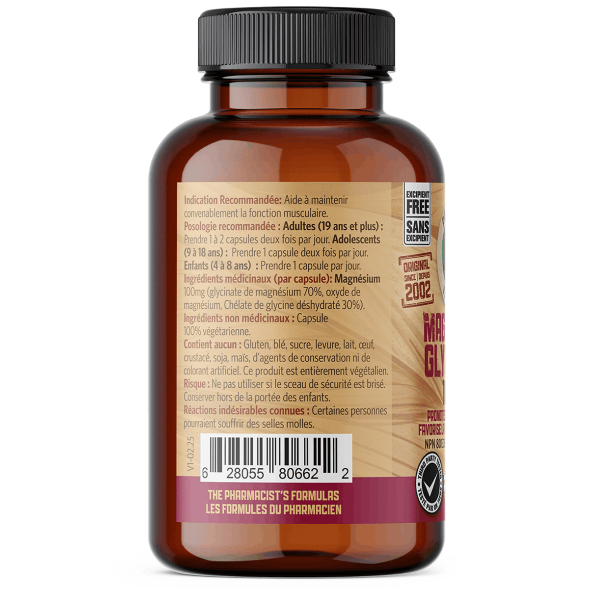 60 Vegetable Capsules | Pure Lab Vitamins Magnesium Glycinate 100mg