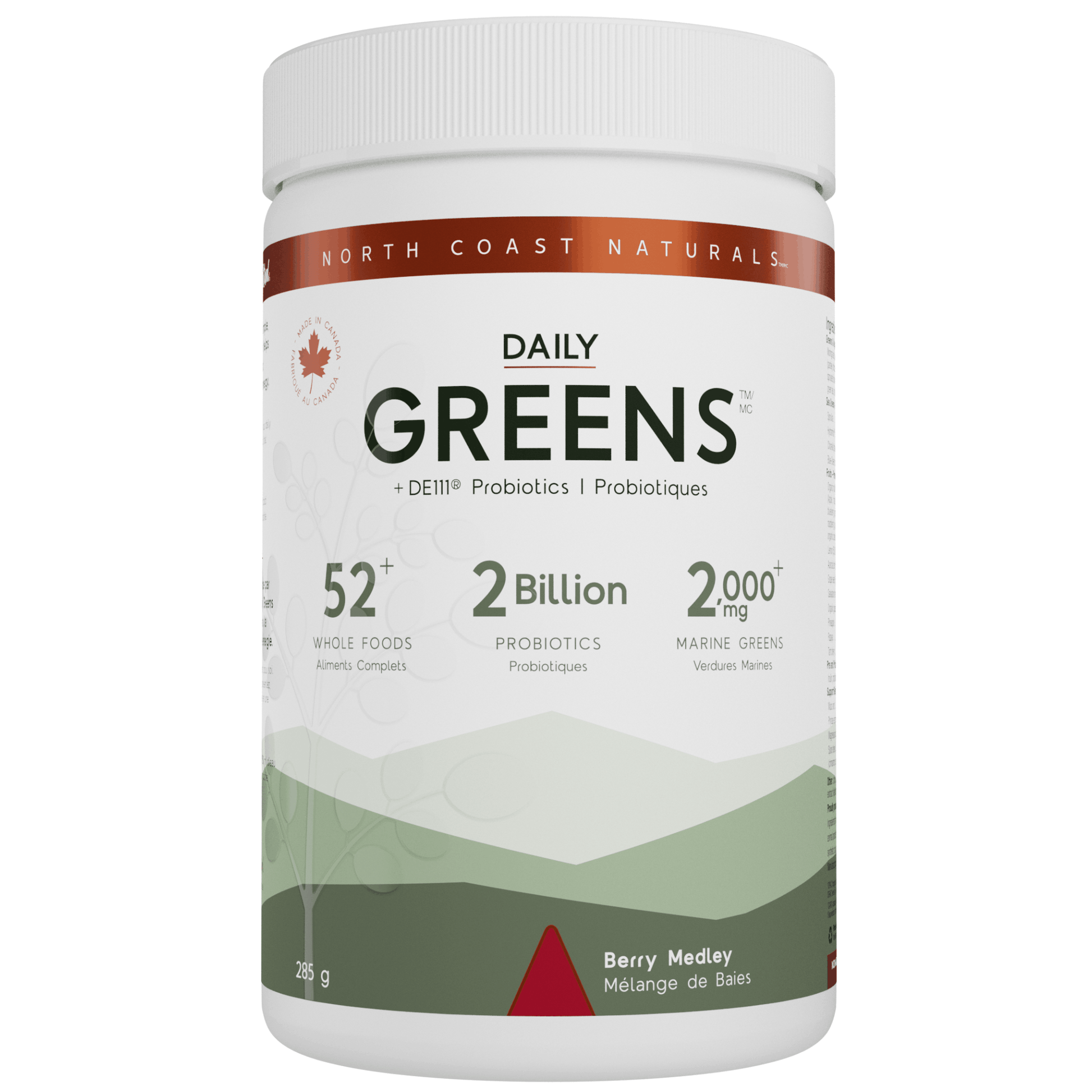 285g Berry Medley | North Coast Naturals Daily Greens Powder