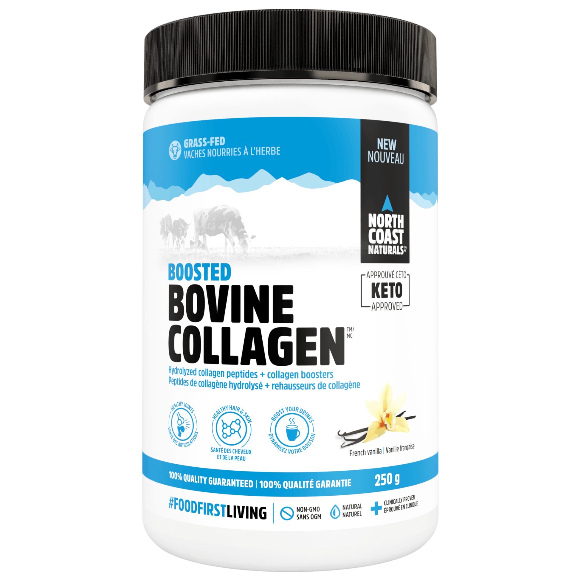 250g Vanilla | North Coast Naturals Boosted Bovine Collagen Powder
