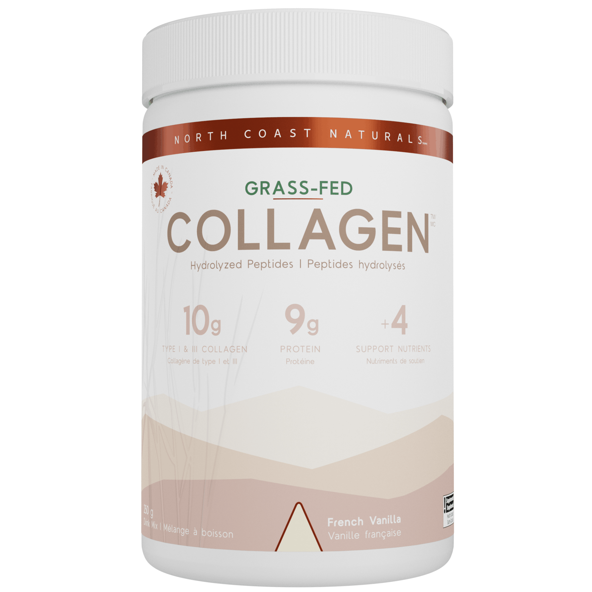 250g French Vanilla | North Coast Naturals Grass-Fed Collagen Powder