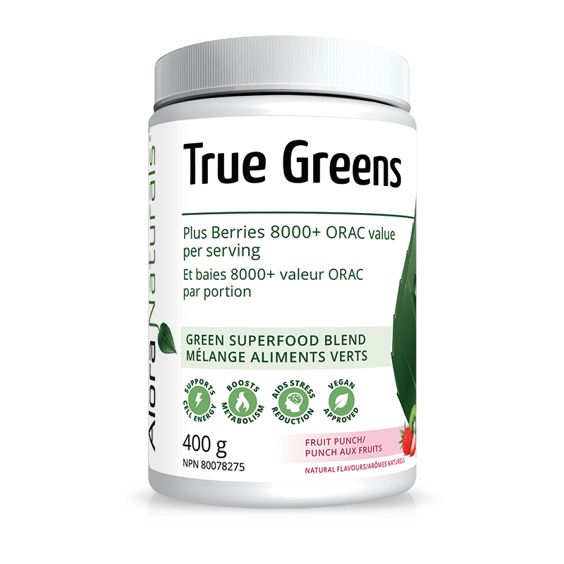 Alora Naturals True Greens Natural Fruit Punch 400g