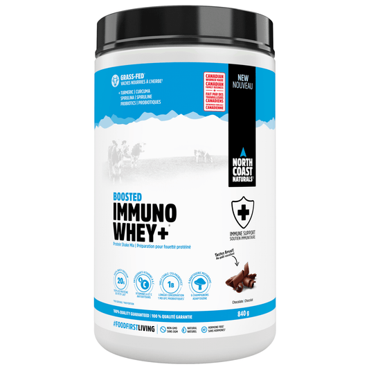 840g Chocolate | North Coast Naturals Boosted Immuno Whey+ Powder