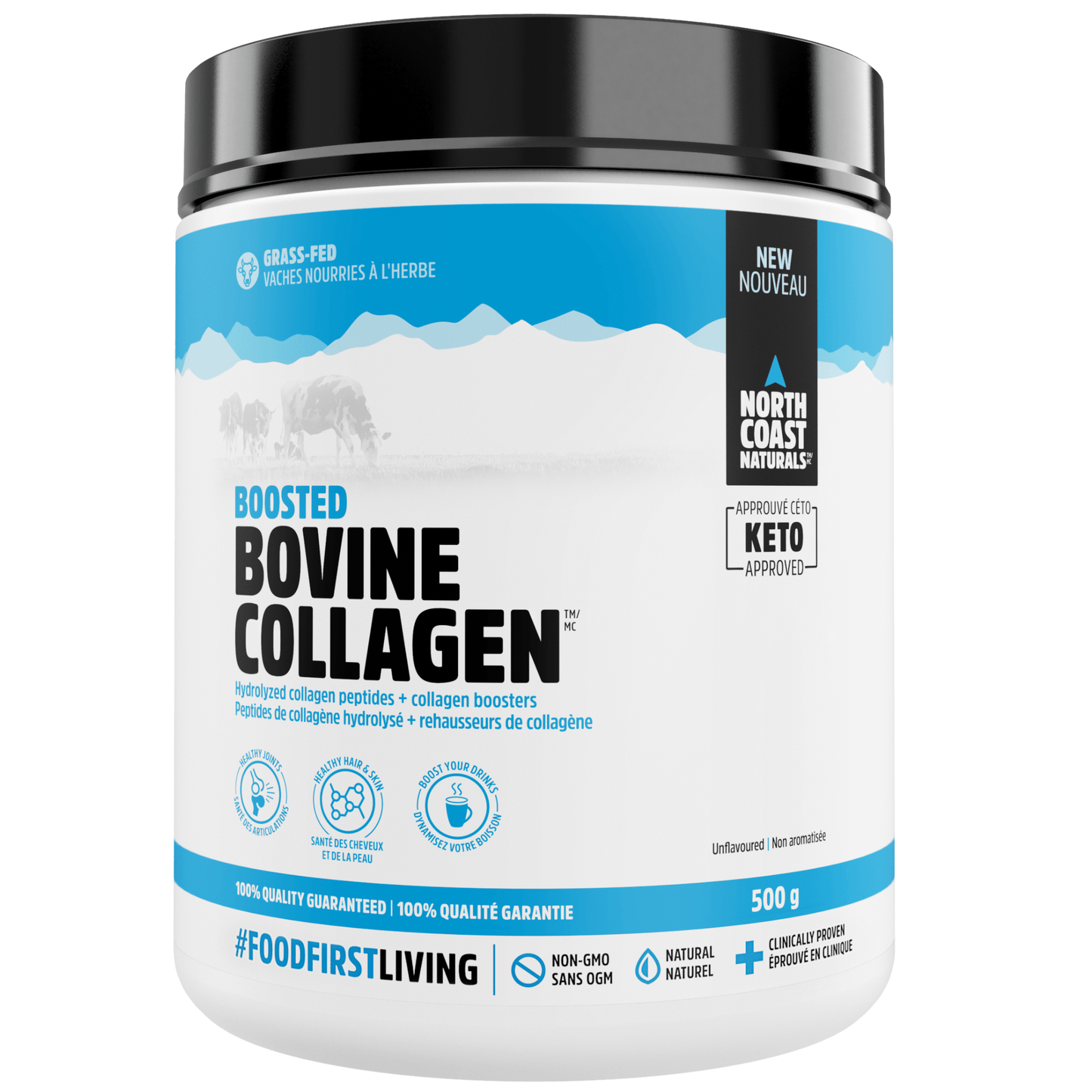 500g Unflavoured | North Coast Naturals Boosted Bovine Collagen Powder