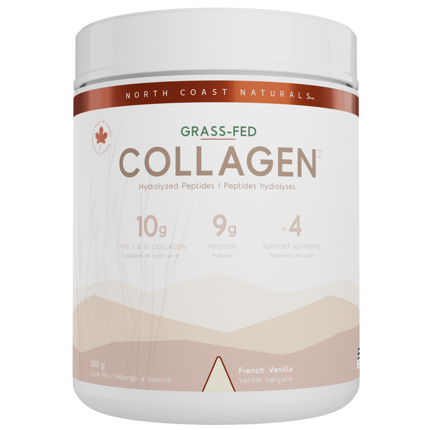 500g French Vanilla | North Coast Naturals Grass-Fed Collagen Powder