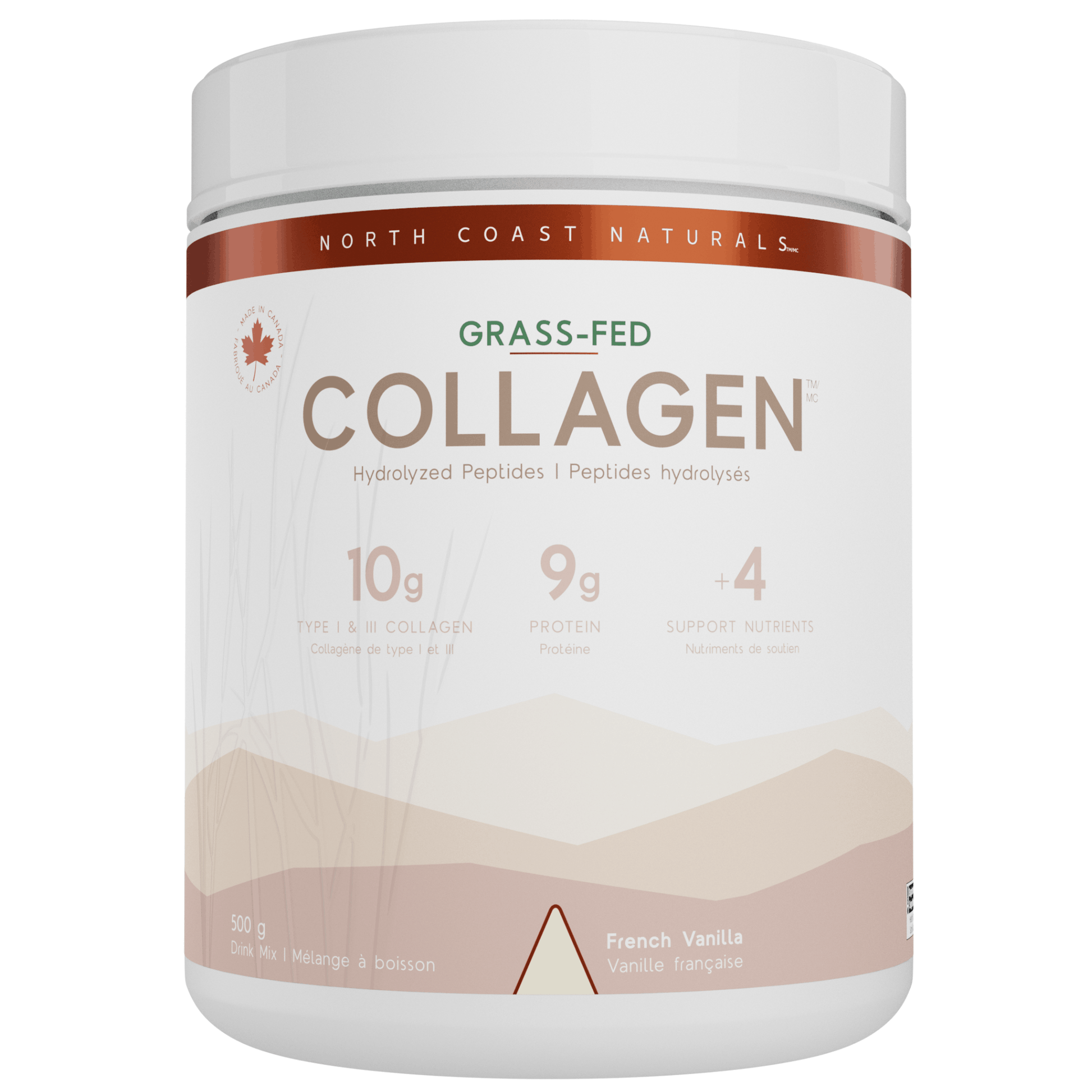 500g French Vanilla | North Coast Naturals Grass-Fed Collagen Powder