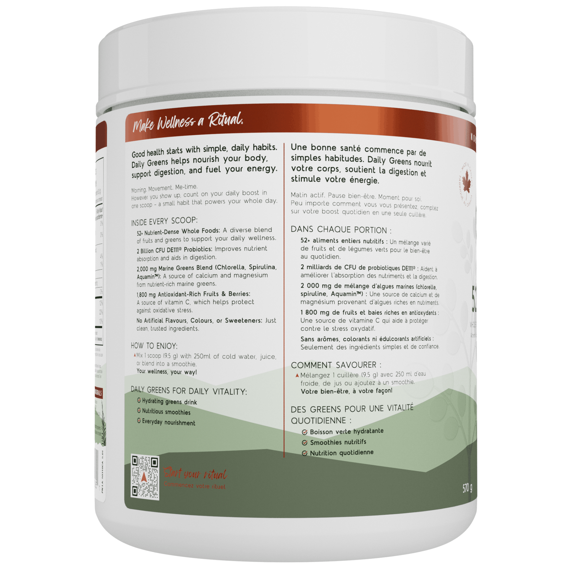570g Berry Medley | North Coast Naturals Daily Greens Powder