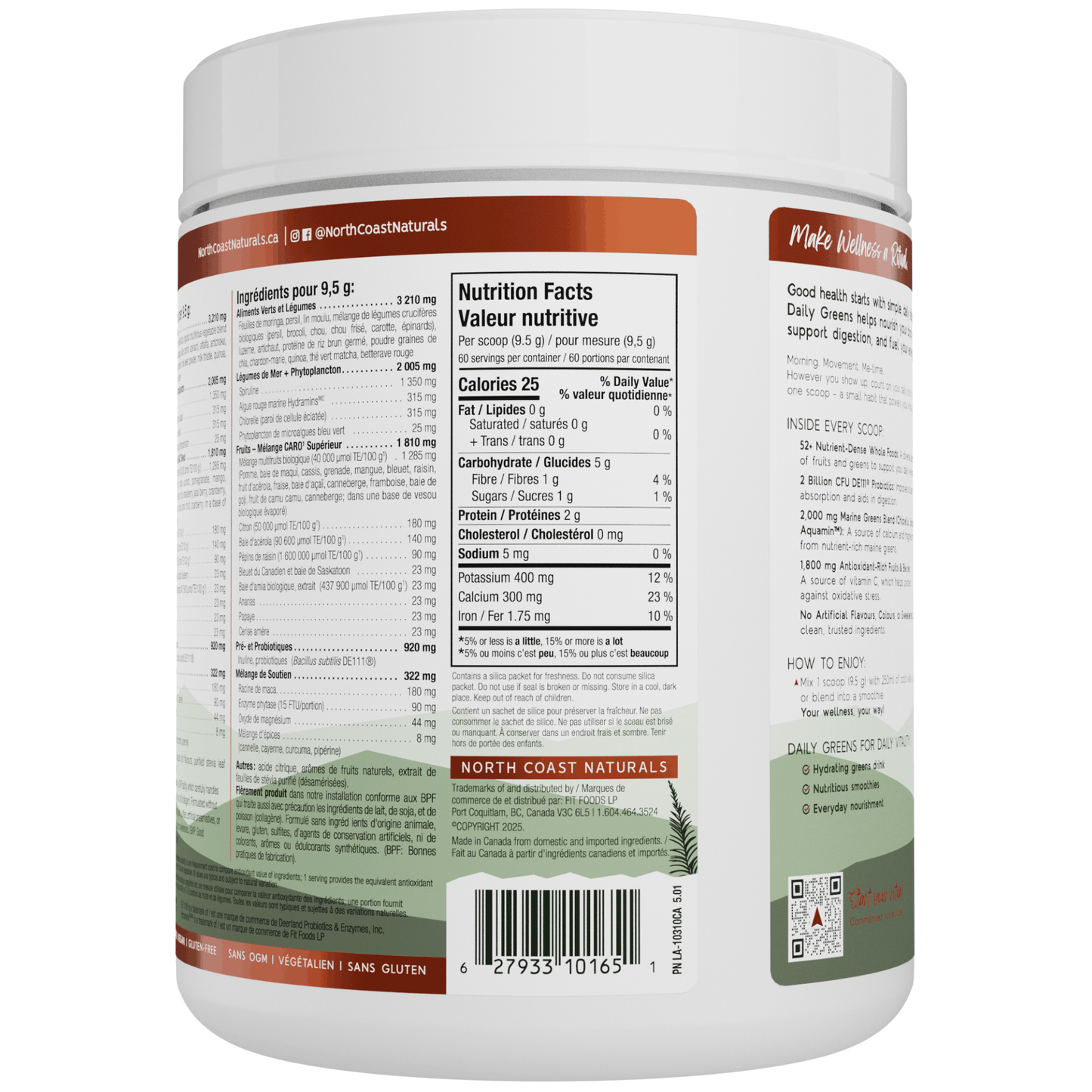 570g Berry Medley | North Coast Naturals Daily Greens Powder
