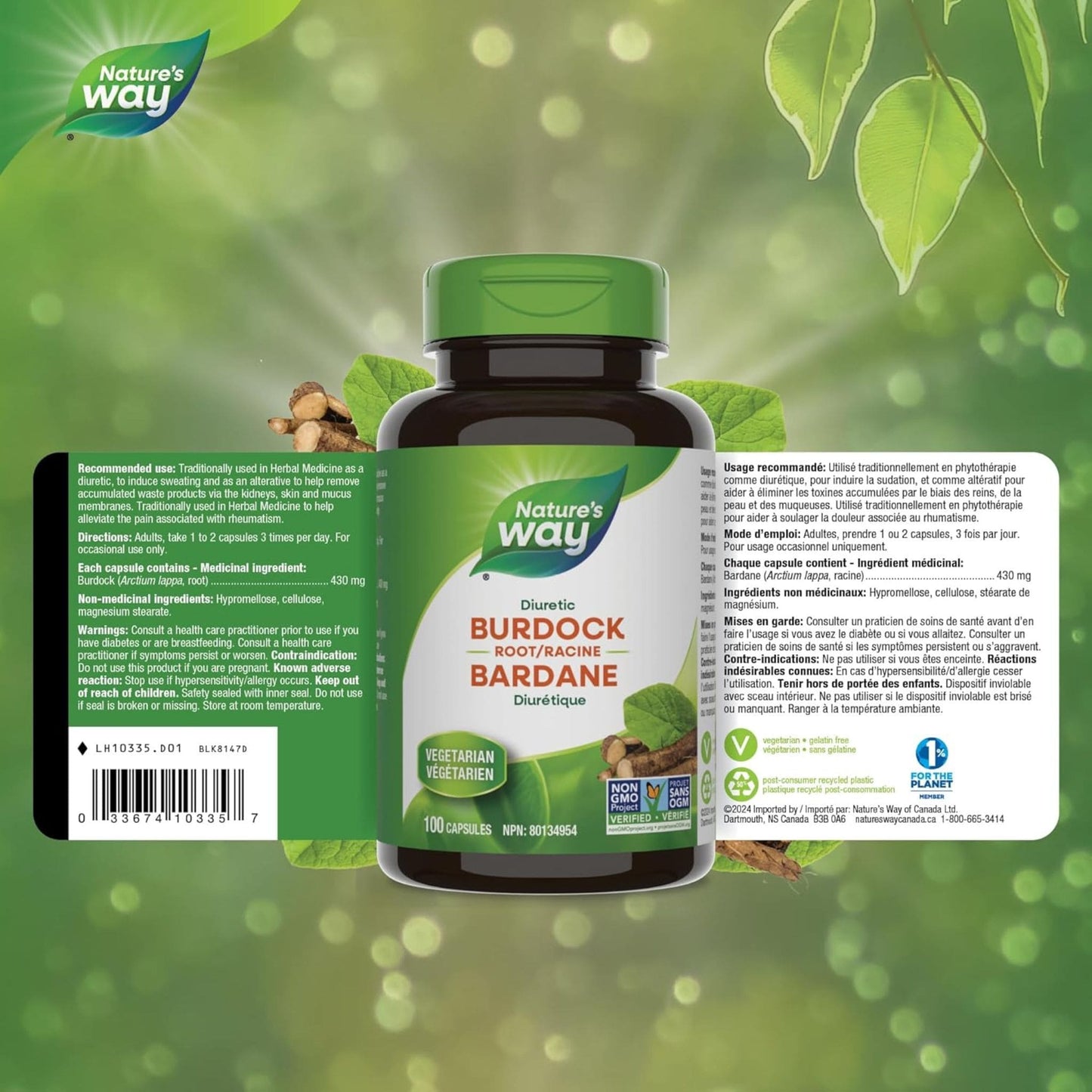 100 Vegetable Capsules | Nature's Way Burdock Root