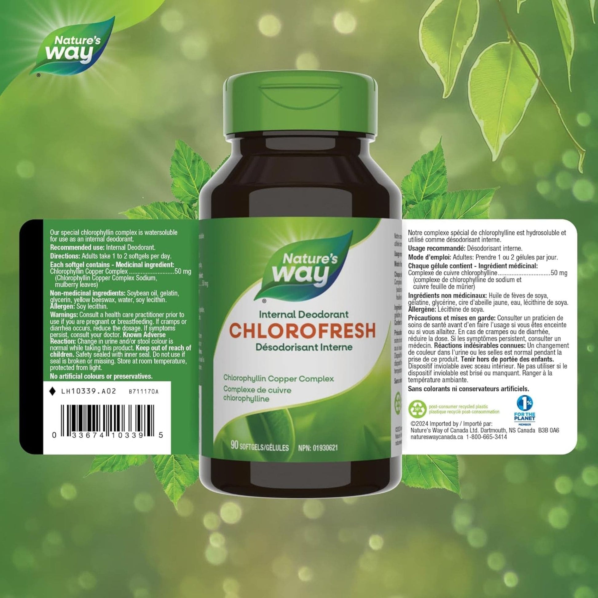 90 Softgels | Nature's Way Chlorofresh, Chlorophyllin Copper Complex