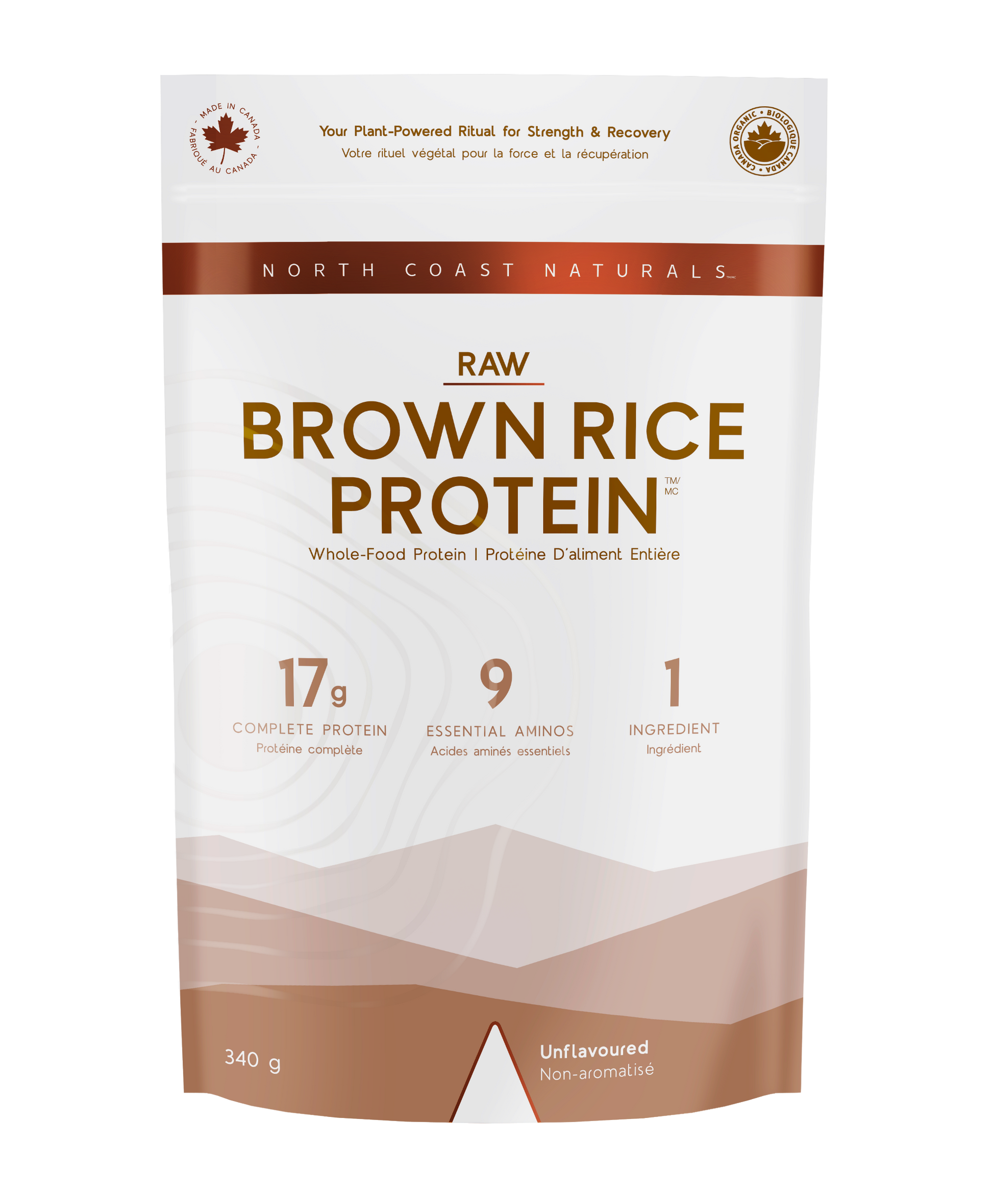 340g Unflavoured | North Coast Naturals Brown Rice Protein Powder