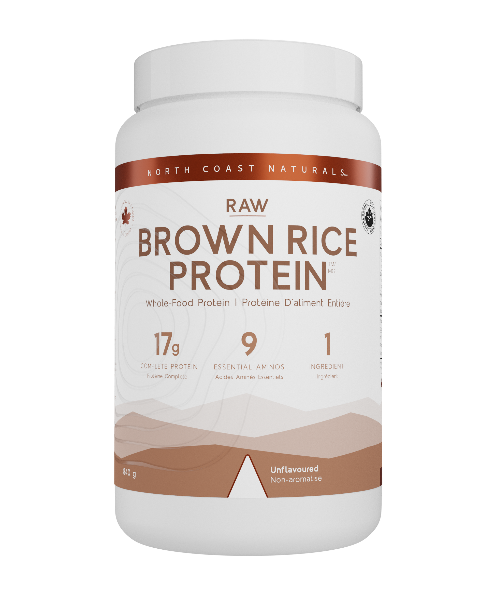 840g Unflavoured | North Coast Naturals Brown Rice Protein Powder