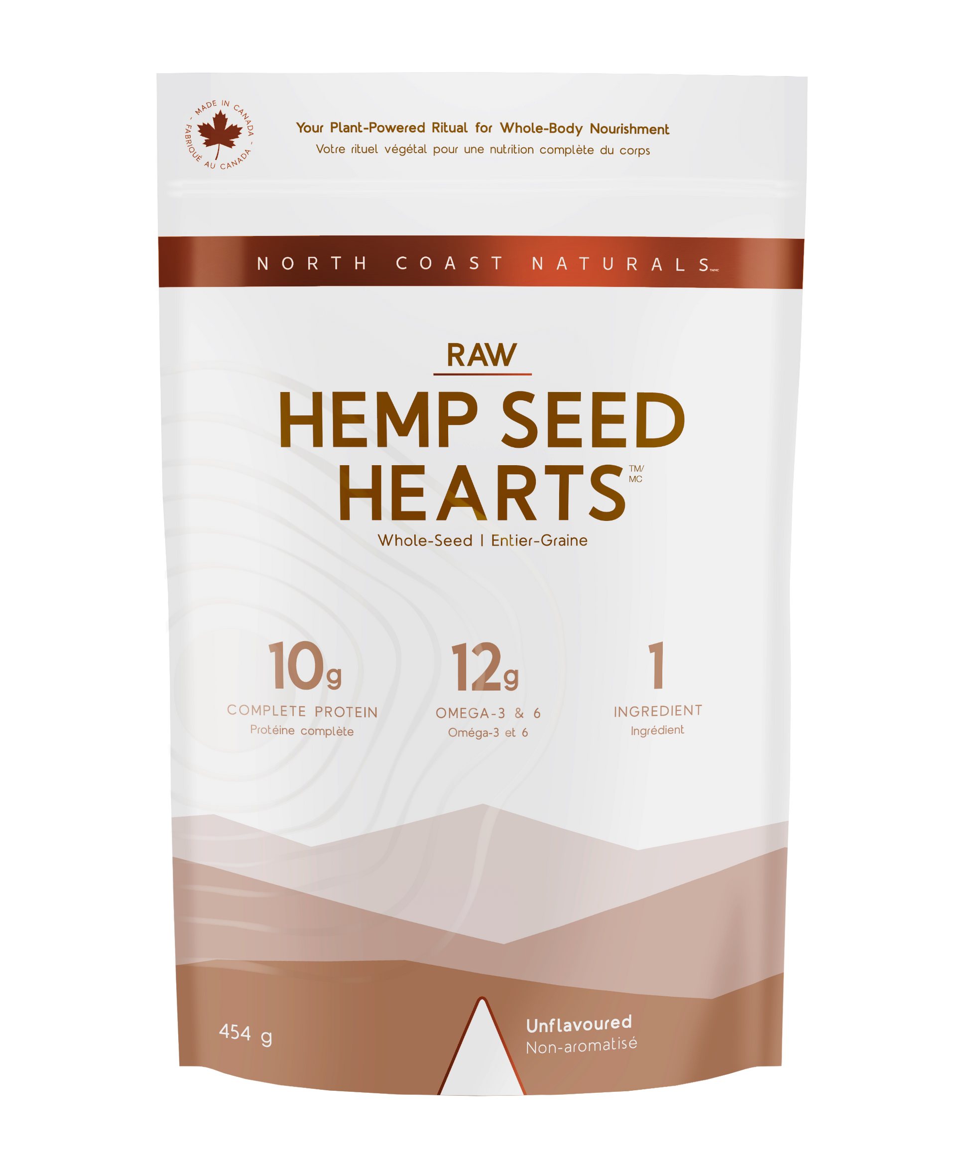 454g Unflavoured | North Coast Naturals Raw Hemp Seed Hearts Powder