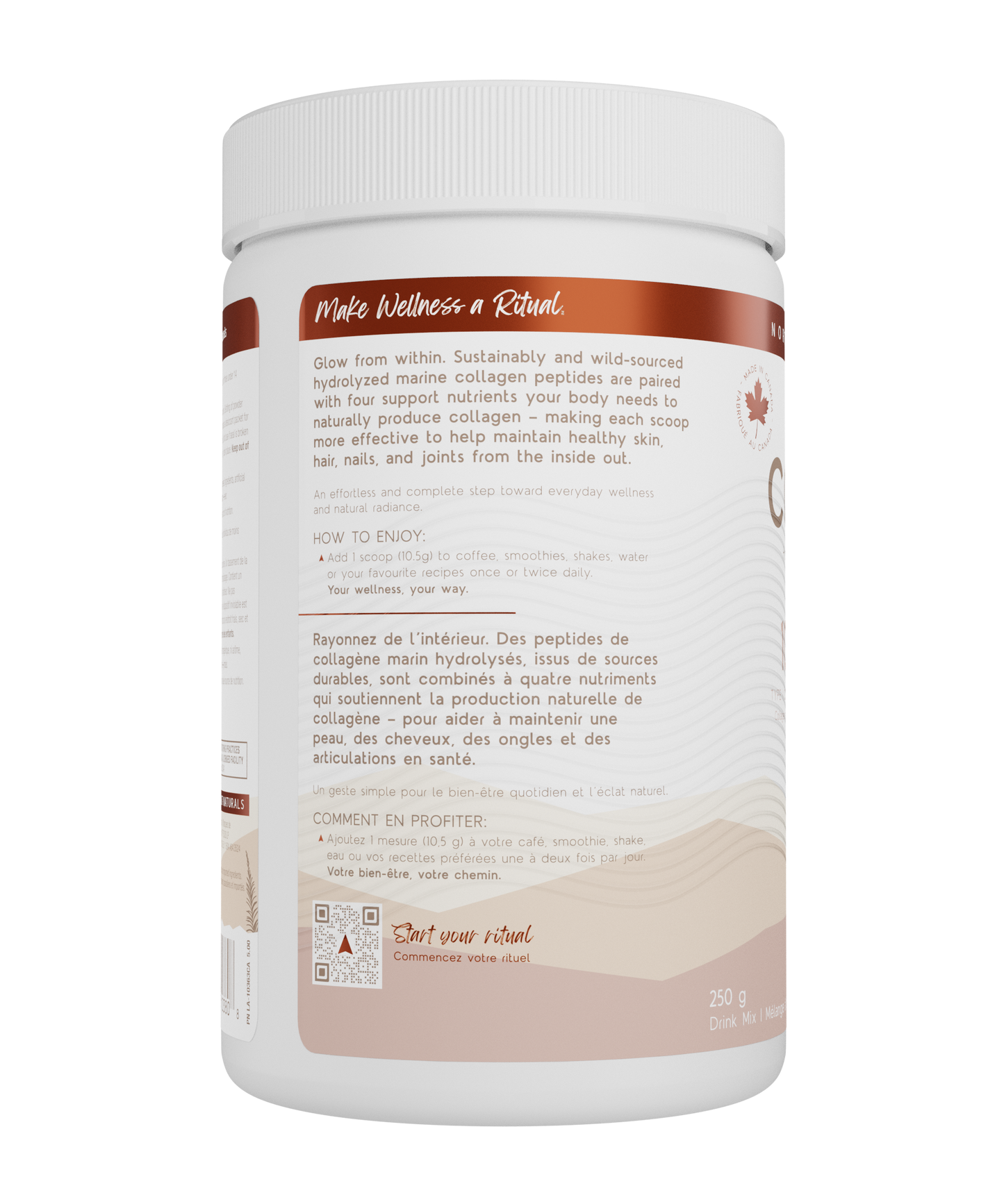 250g Unflavoured | North Coast Naturals Boosted Marine Collagen Powder