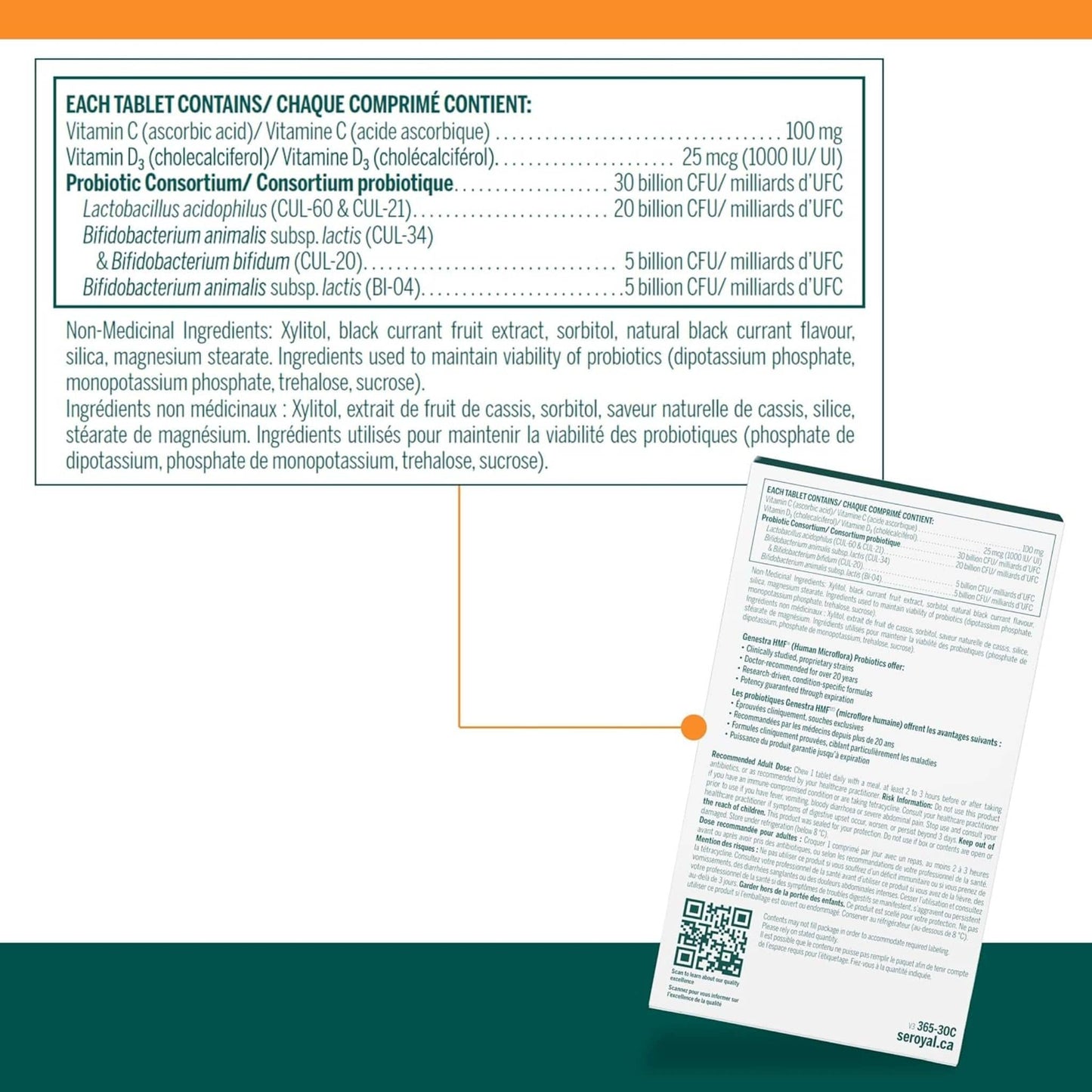 Natural Black Currant Flavour, 30 Chewable Tablets | Genestra Brands HMF Immune