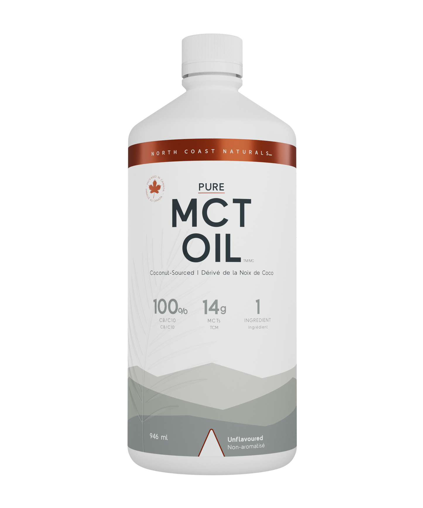 946ml Unflavoured | North Coast Naturals Pure MCT Oil Liquid