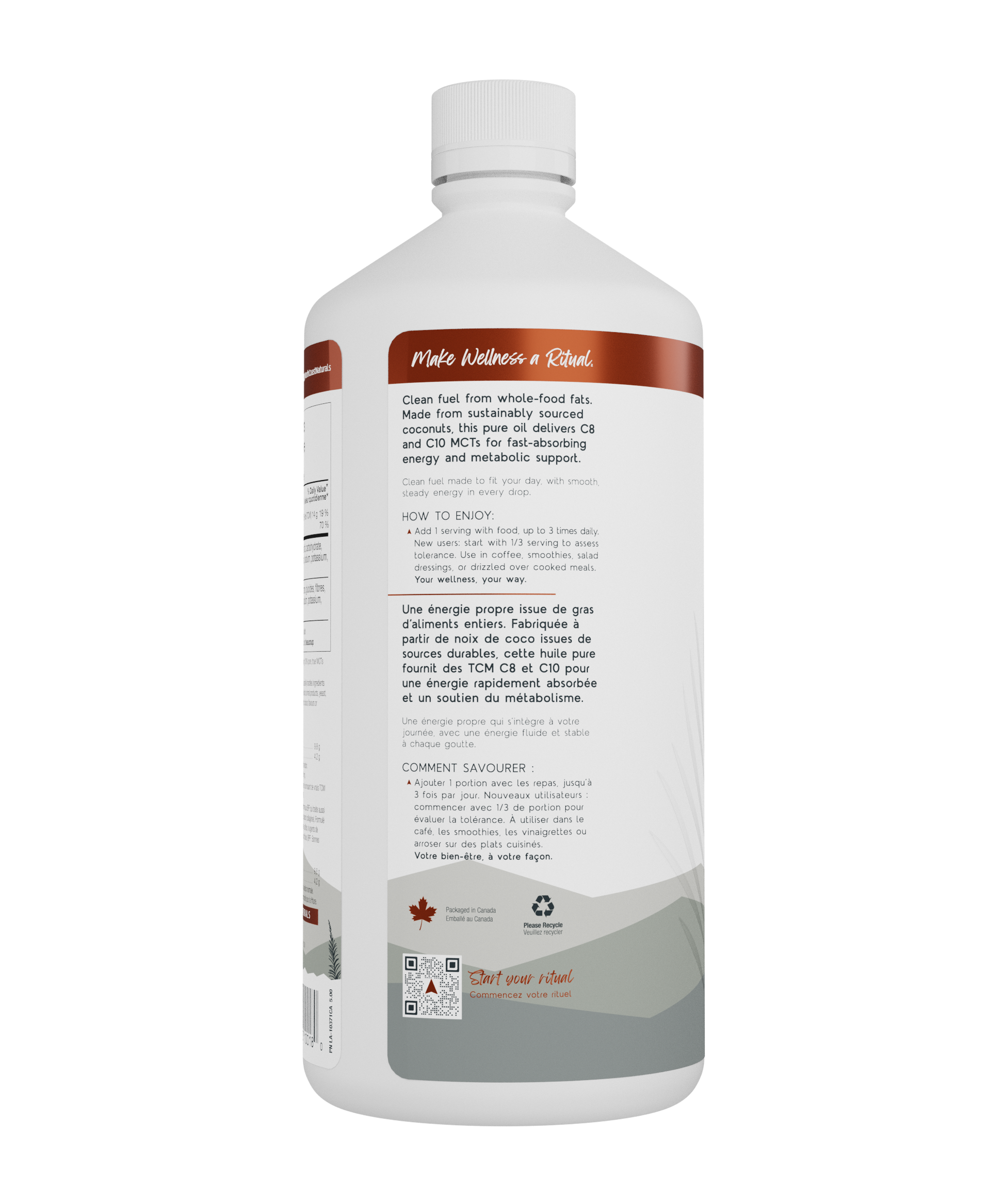 946ml Unflavoured | North Coast Naturals Pure MCT Oil Liquid