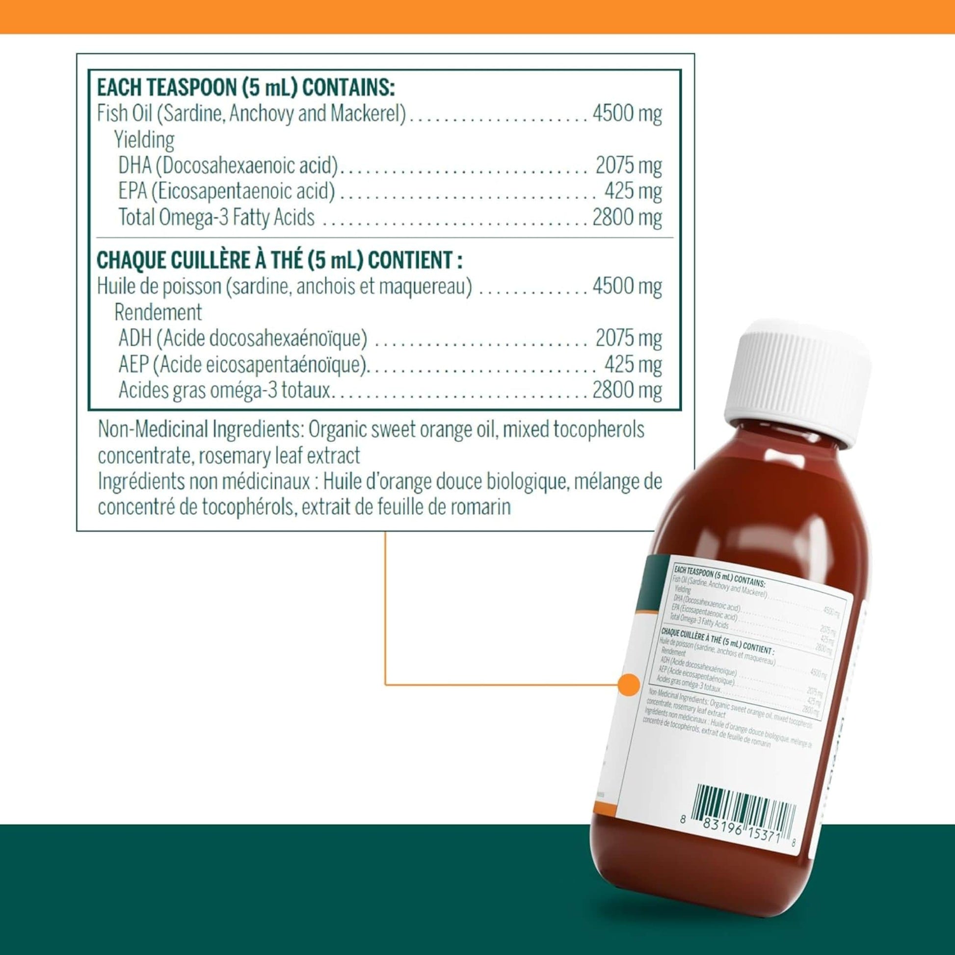 Natural Orange Flavour, 150mL | Genestra Brands Super DHA Forte Liquid