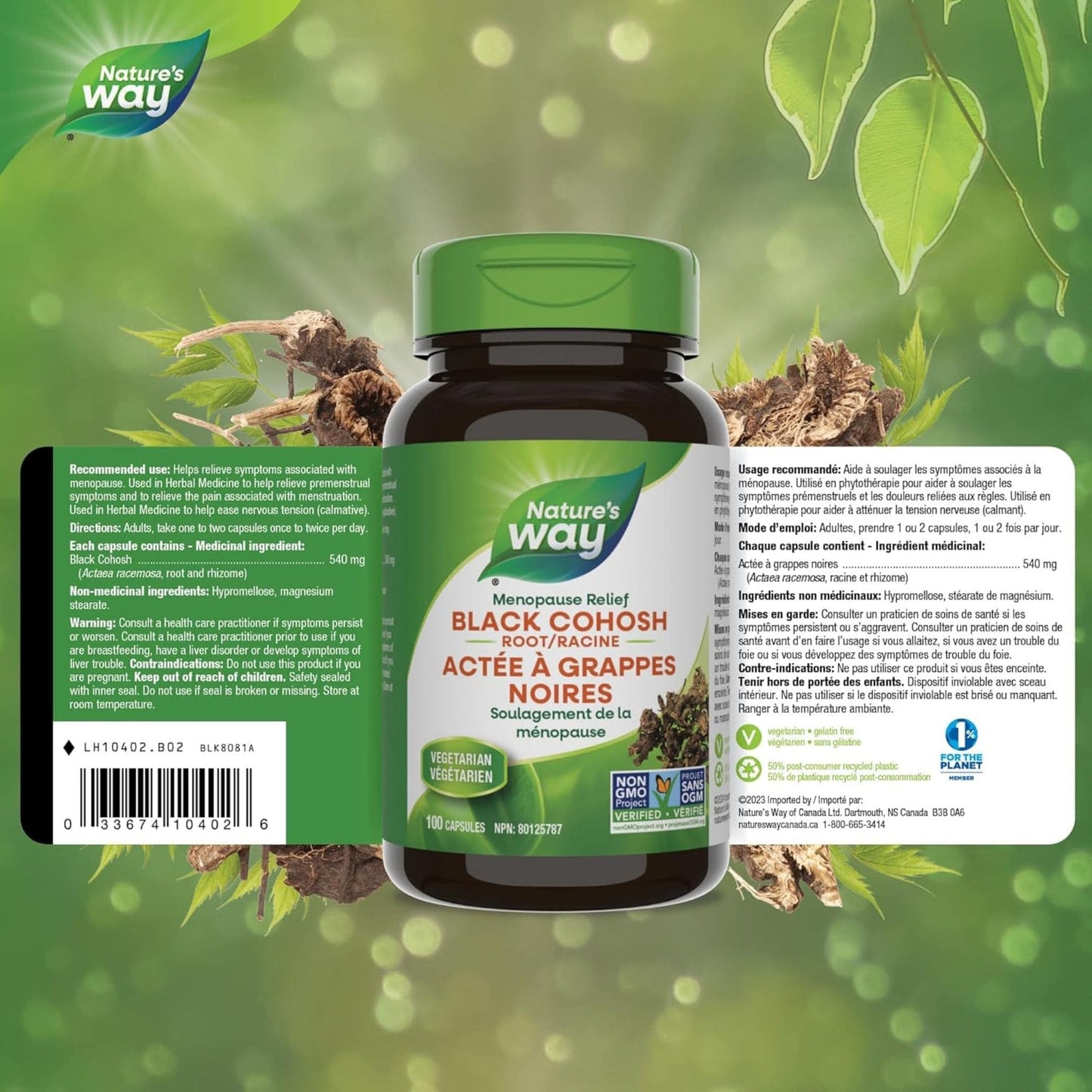100 Vegetarian Capsules | Nature's Way Black Cohosh Root