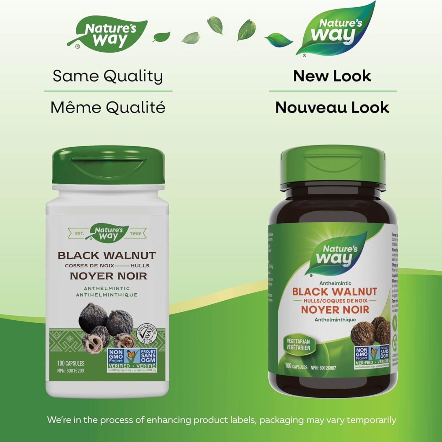 100 Vegetarian Capsules | Nature's Way Black Walnut Hulls