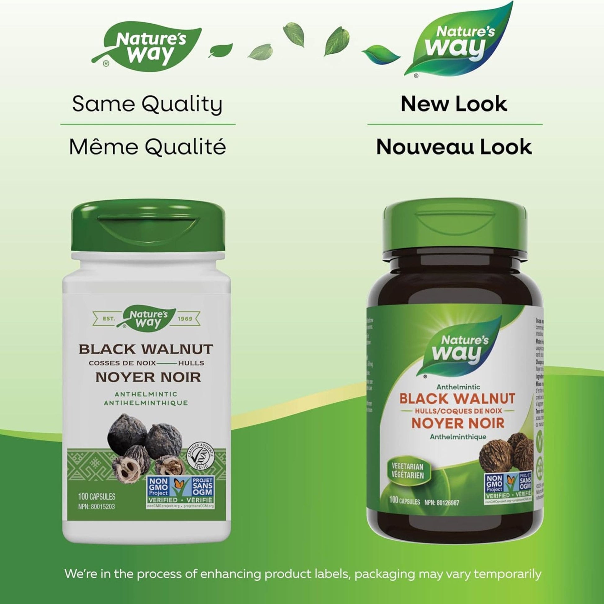 100 Vegetarian Capsules | Nature's Way Black Walnut Hulls