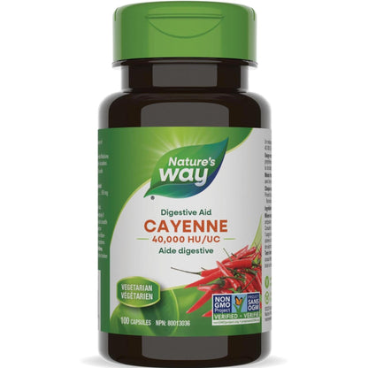 100 Capsules | Nature's Way Cayenne 40,000 HU/UC