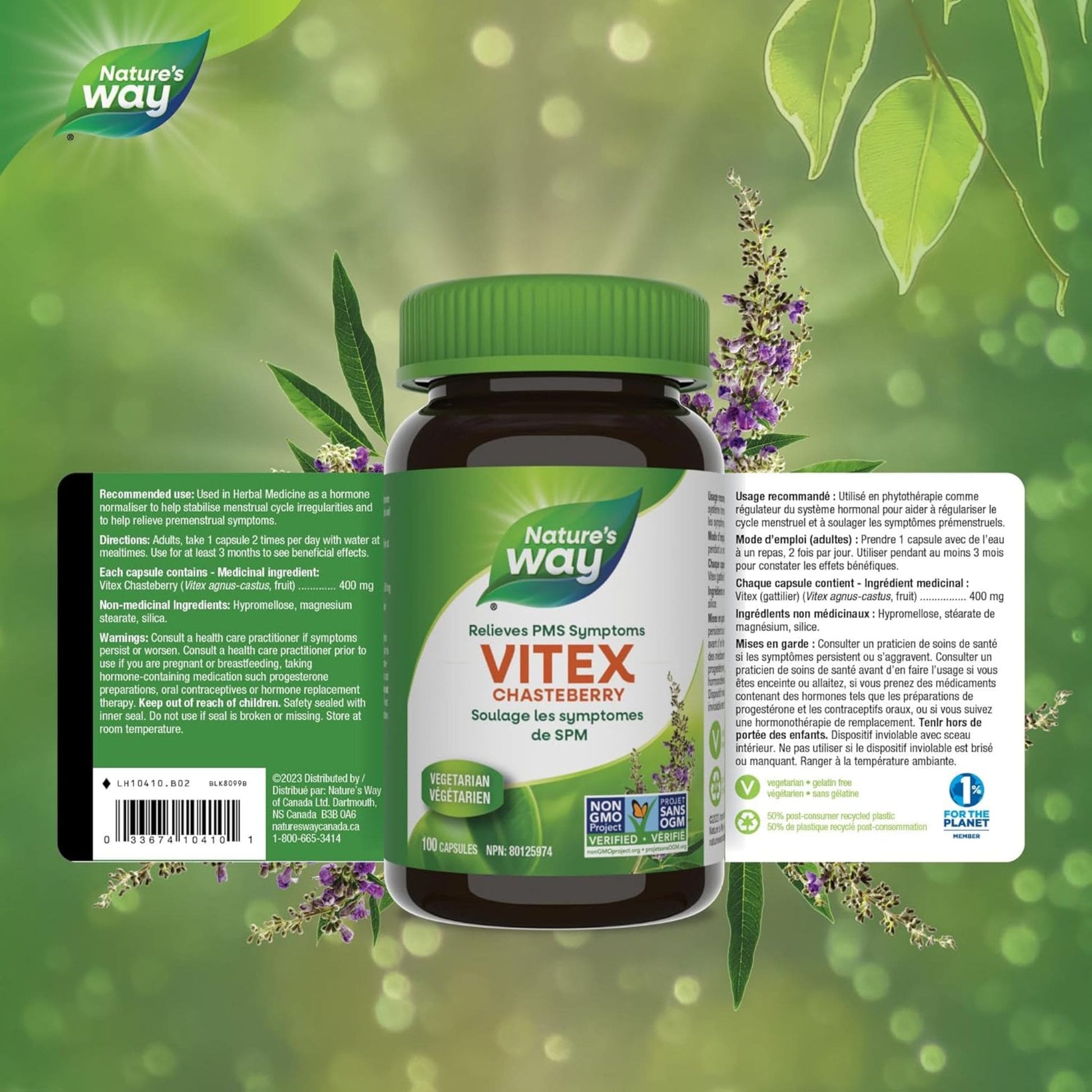 100 Capsules | Nature's Way Vitex Chasteberry