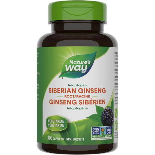 100 Vegetable Capsules | Nature's Way Siberian Ginseng Root