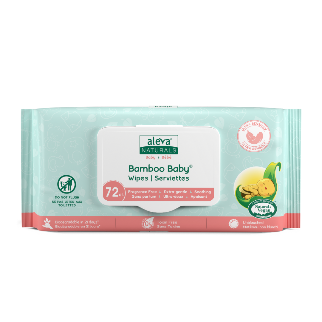 Aleva Naturals Bamboo Baby Sensitive Wipes 72 Wipes