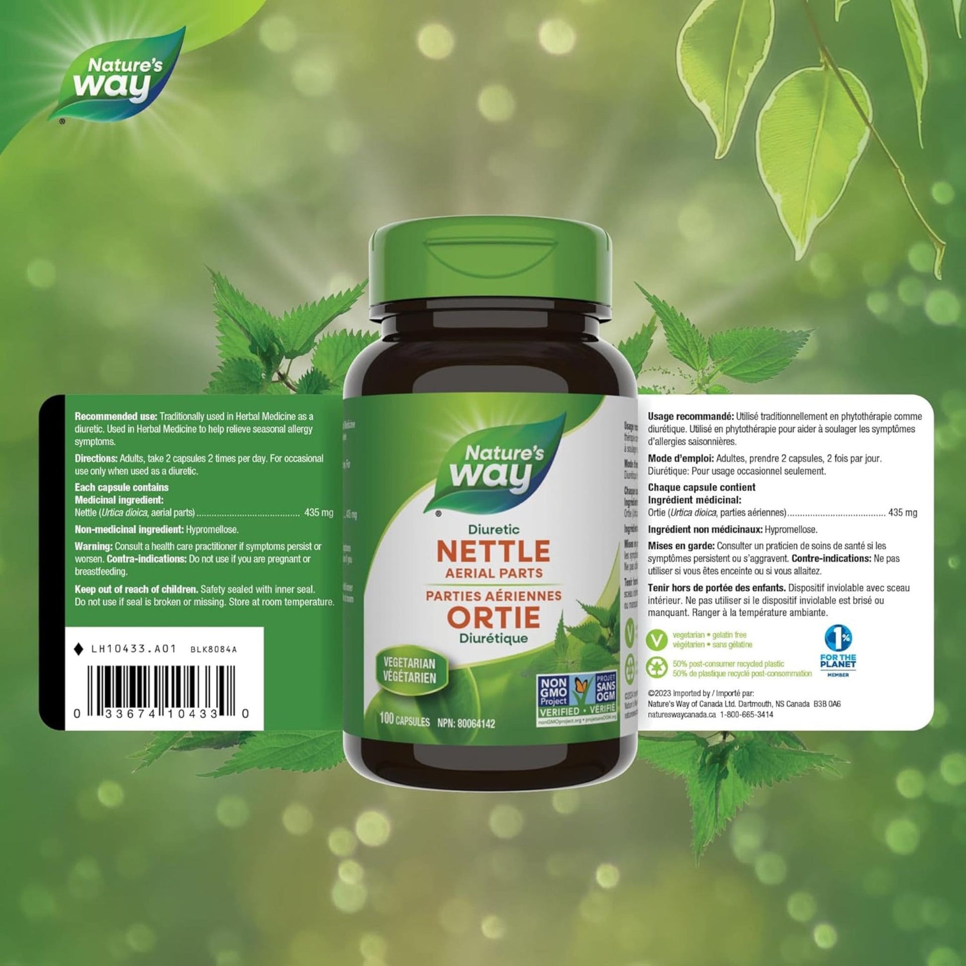 100 Vegetarian Capsules | Nature's Way Nettle Aerial Parts