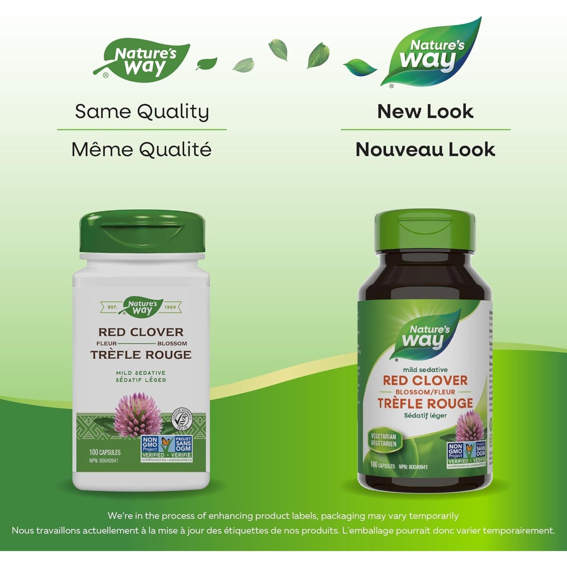 100 Vegetarian Capsules | Nature's Way Red Clover Blossom