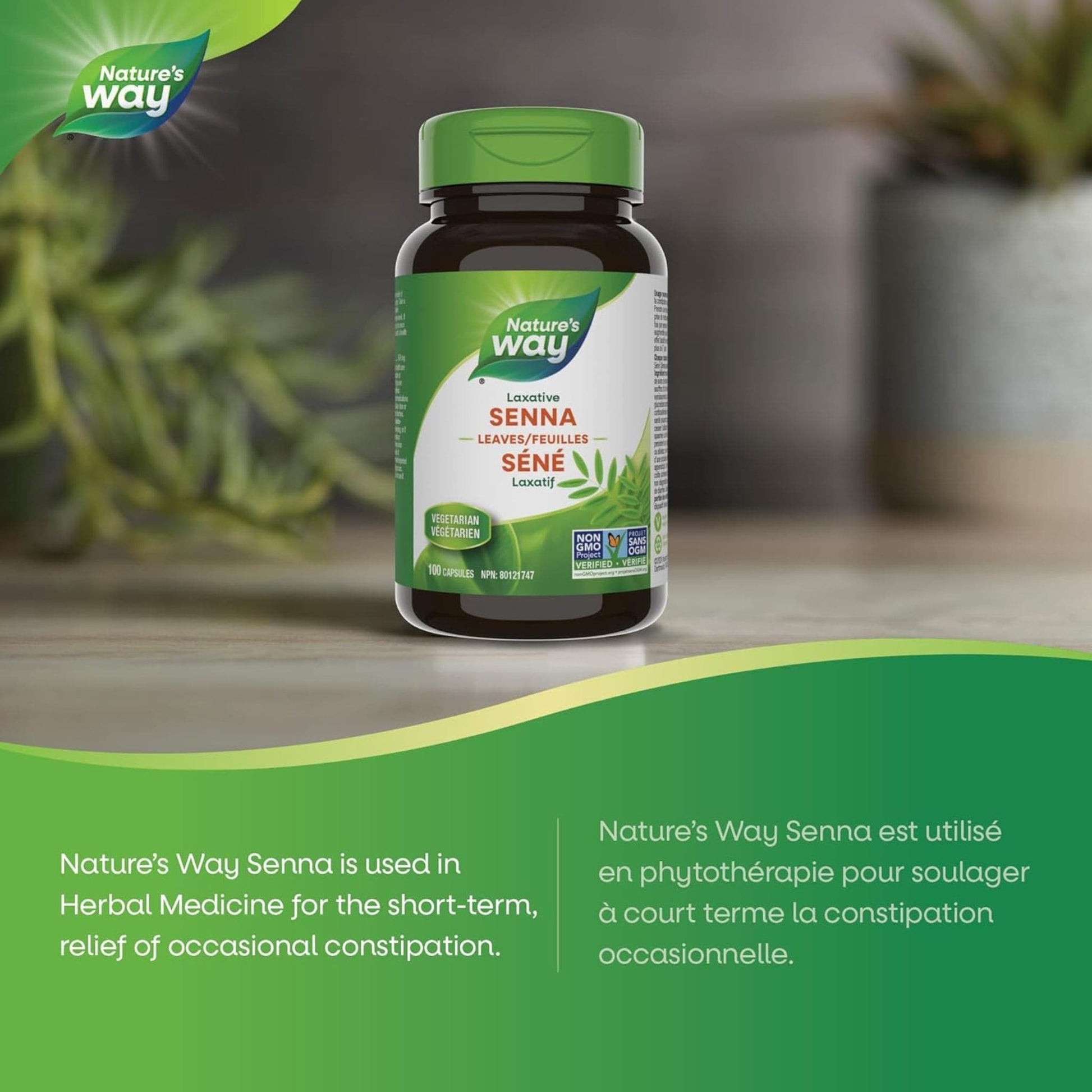 100 Vegetable Capsules | Nature's Way Senna Leaves