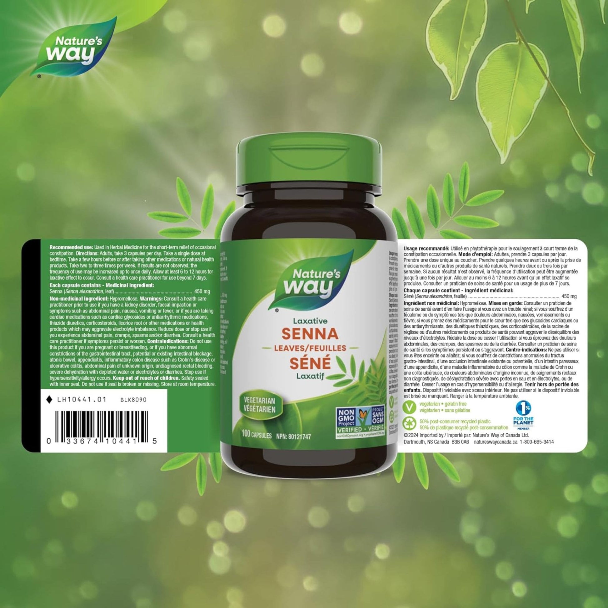 100 Vegetable Capsules | Nature's Way Senna Leaves