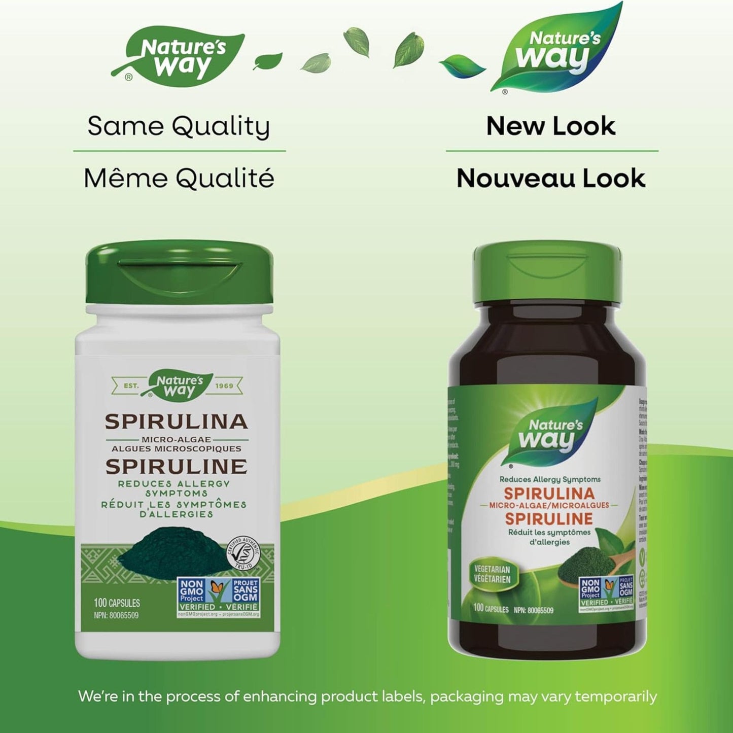 100 Vegetable Capsules | Nature's Way Spirulina Micro-Algae