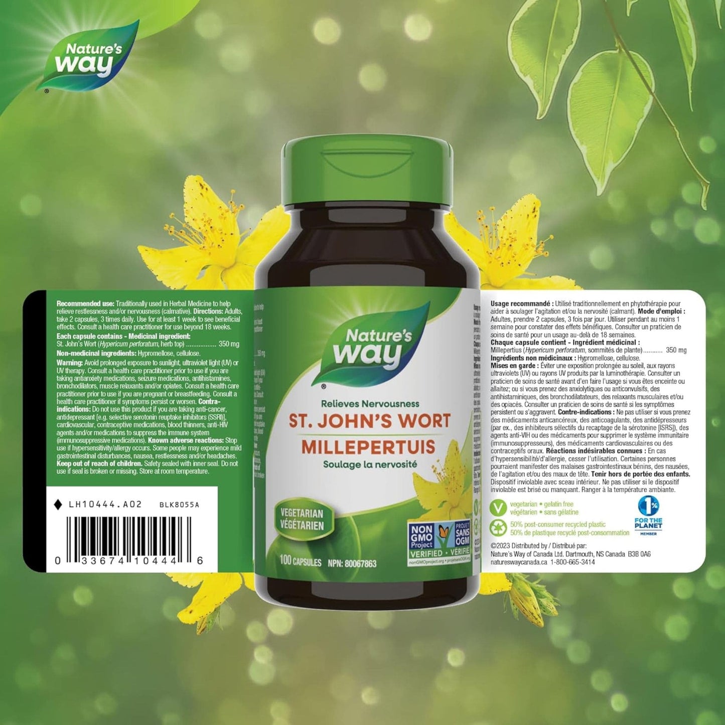 100 Vegetarian Capsules | Nature's Way St. John's Wort