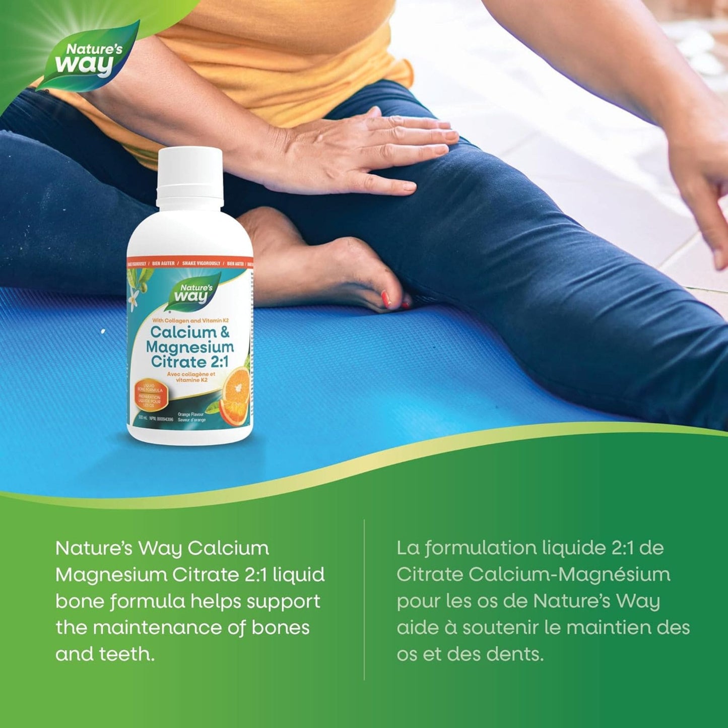 Orange Flavour, 500mL |Nature's Way Calcium & Magnesium Citrate 2:1 with Collagen and Vitamin K2