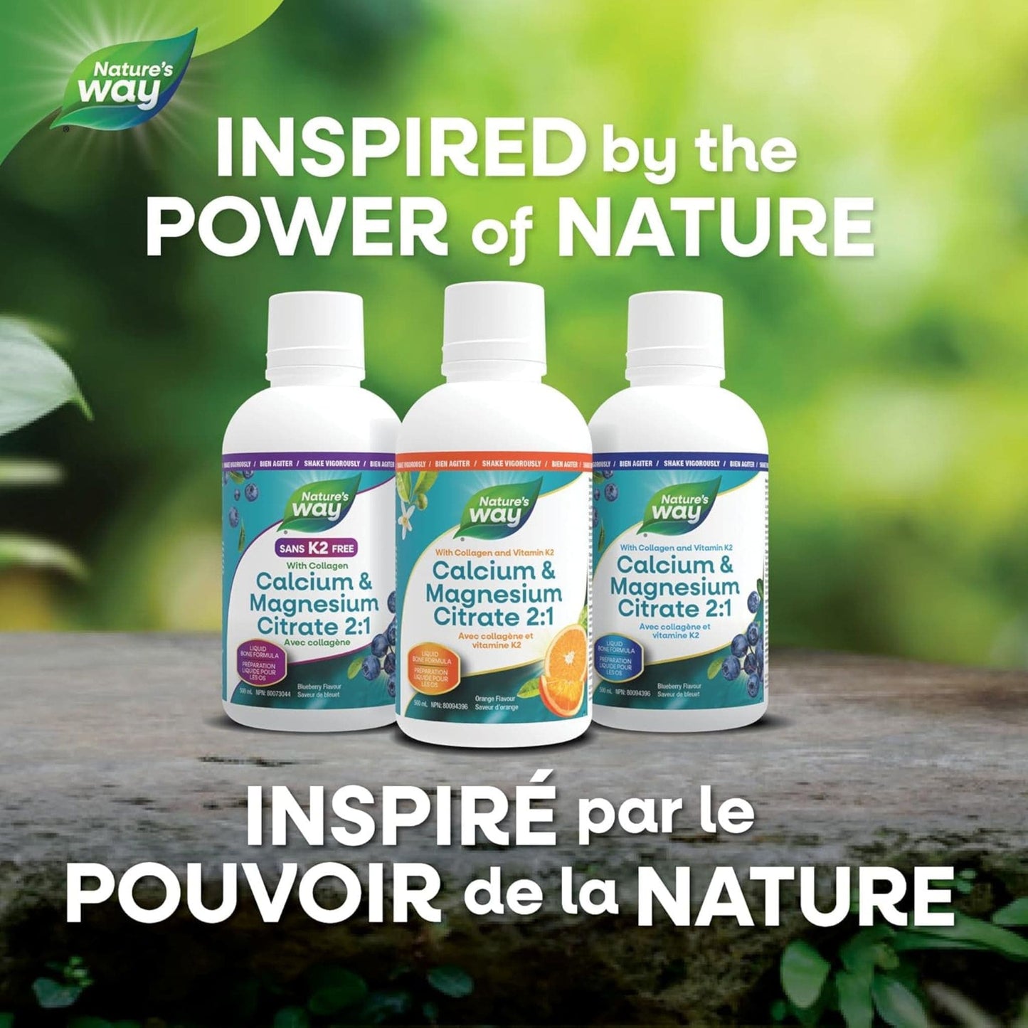 Orange Flavour, 500mL |Nature's Way Calcium & Magnesium Citrate 2:1 with Collagen and Vitamin K2