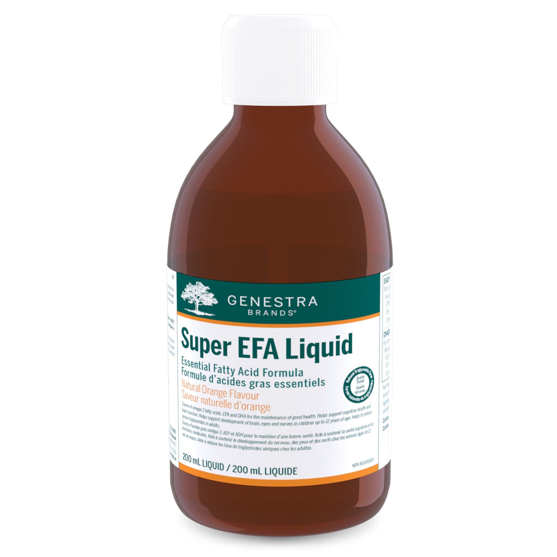200ml Orange | Genestra Super EFA Liquid Natural Orange Flavour