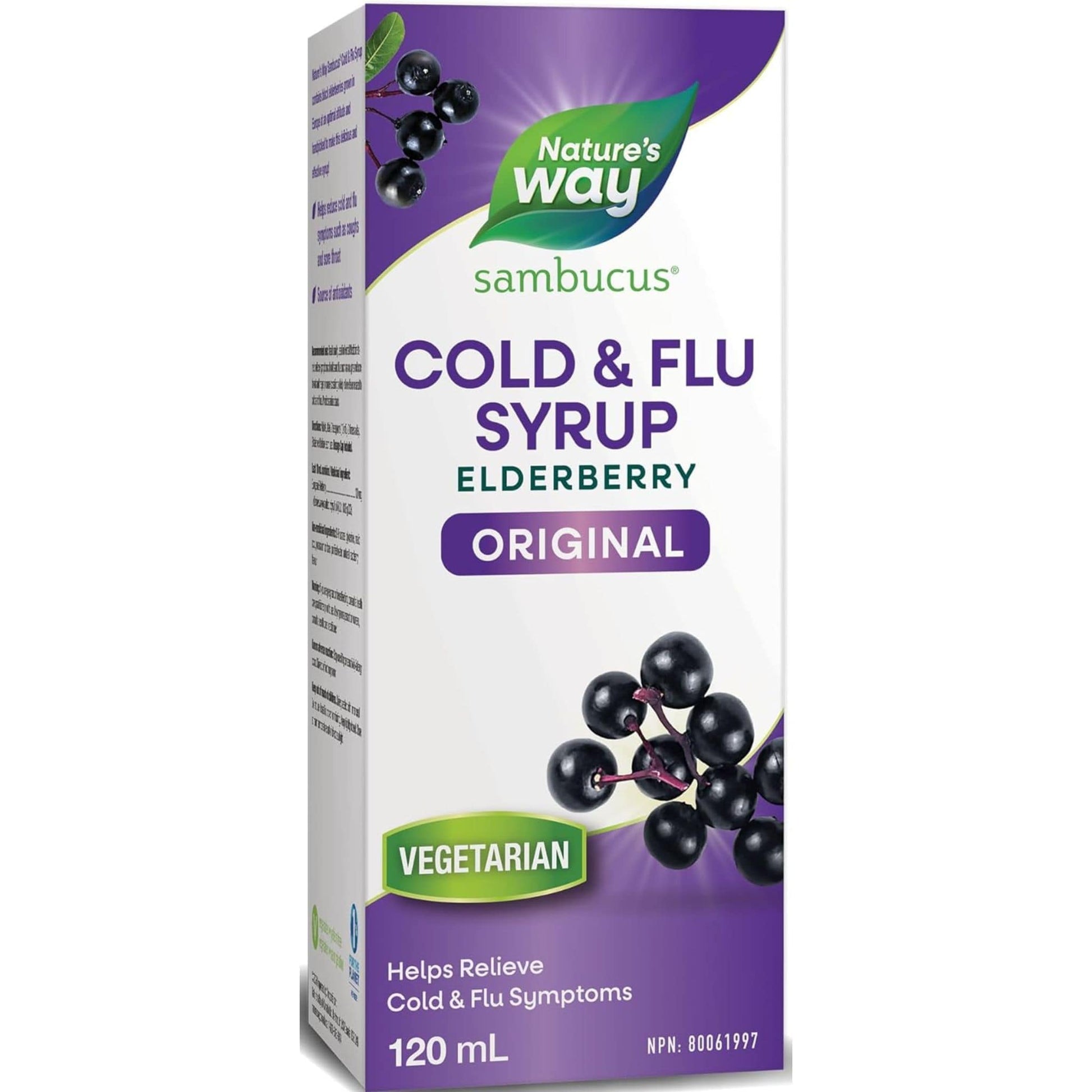 Elderberry, 120mL | Nature's Way Sambucus Cold and Flu Syrup Original