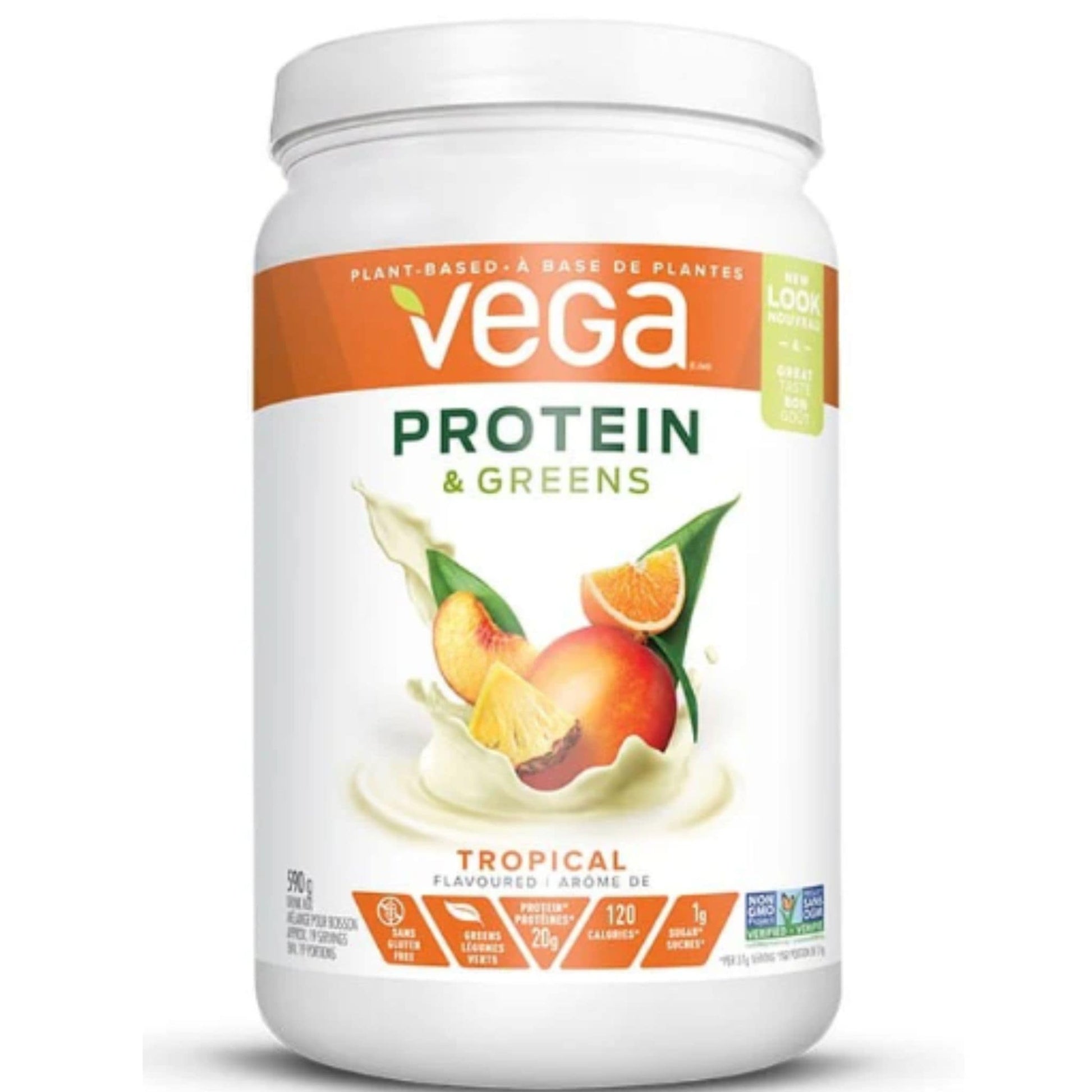 TropicalFlavour, 590g | VEGA Protein + Supergreens, Plant-Based Protein Powder