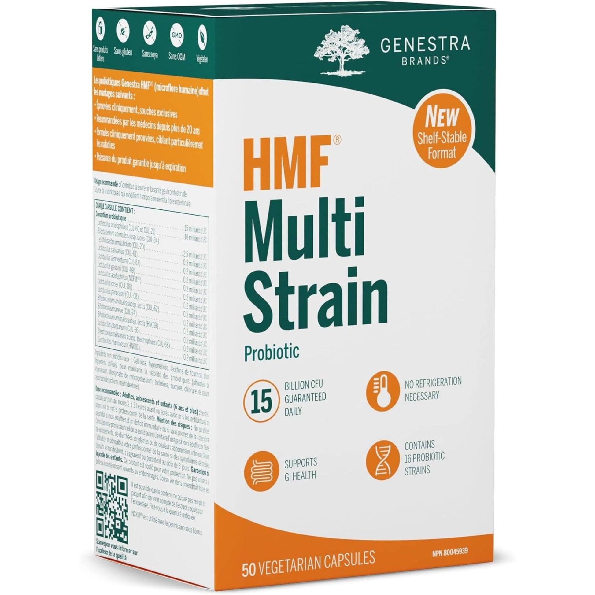 50 Vegetarian Capsules | Genestra Brands HMF Multi Strain Probiotic