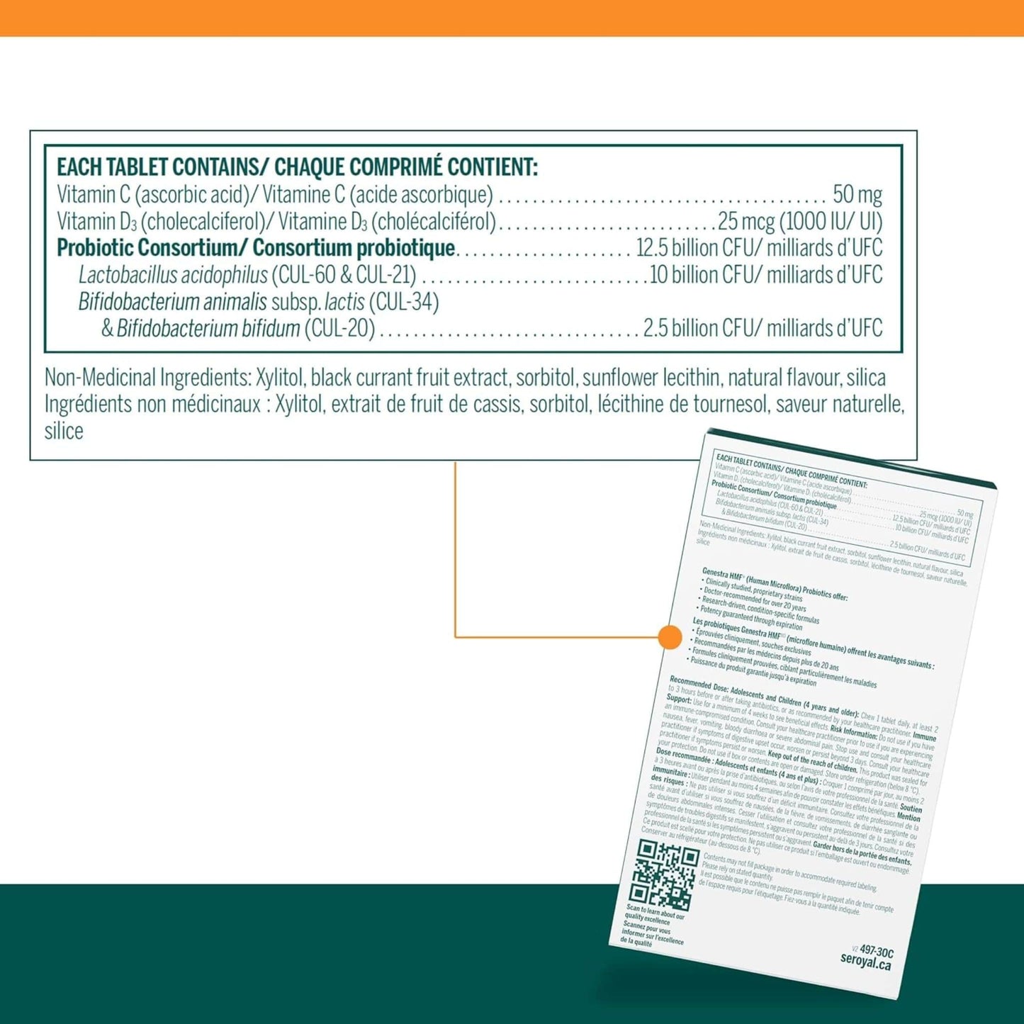 Natural Blackcurrant Flavour, 30 Chewable Tablets | Genestra Brands HMF Fit For School