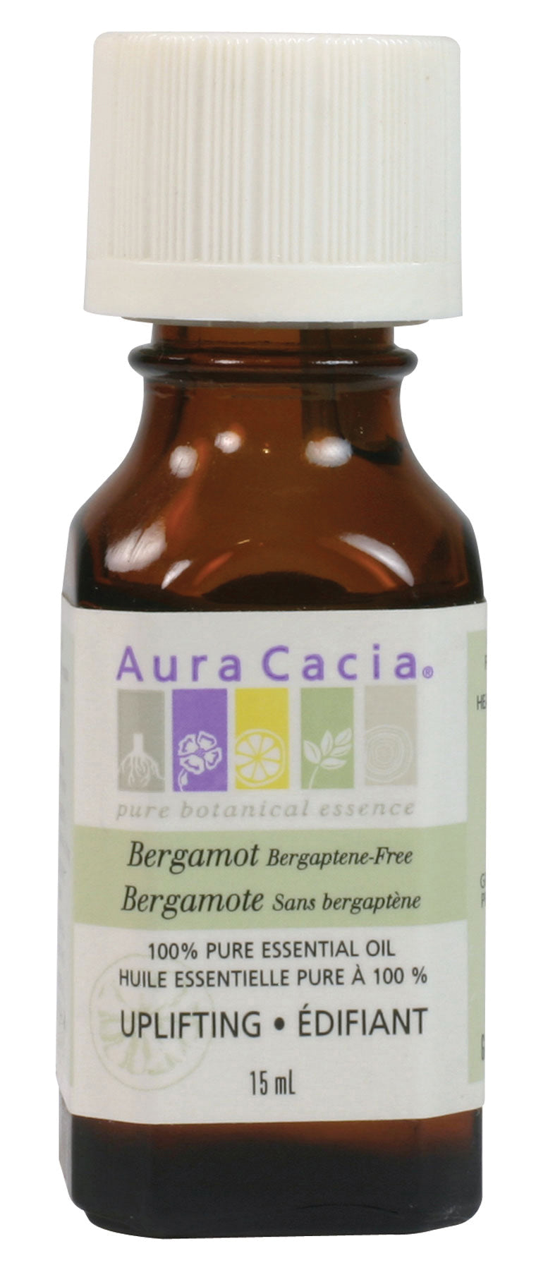 Aura Cacia Bergamot Essential Oil Bergaptene-Free 15ml